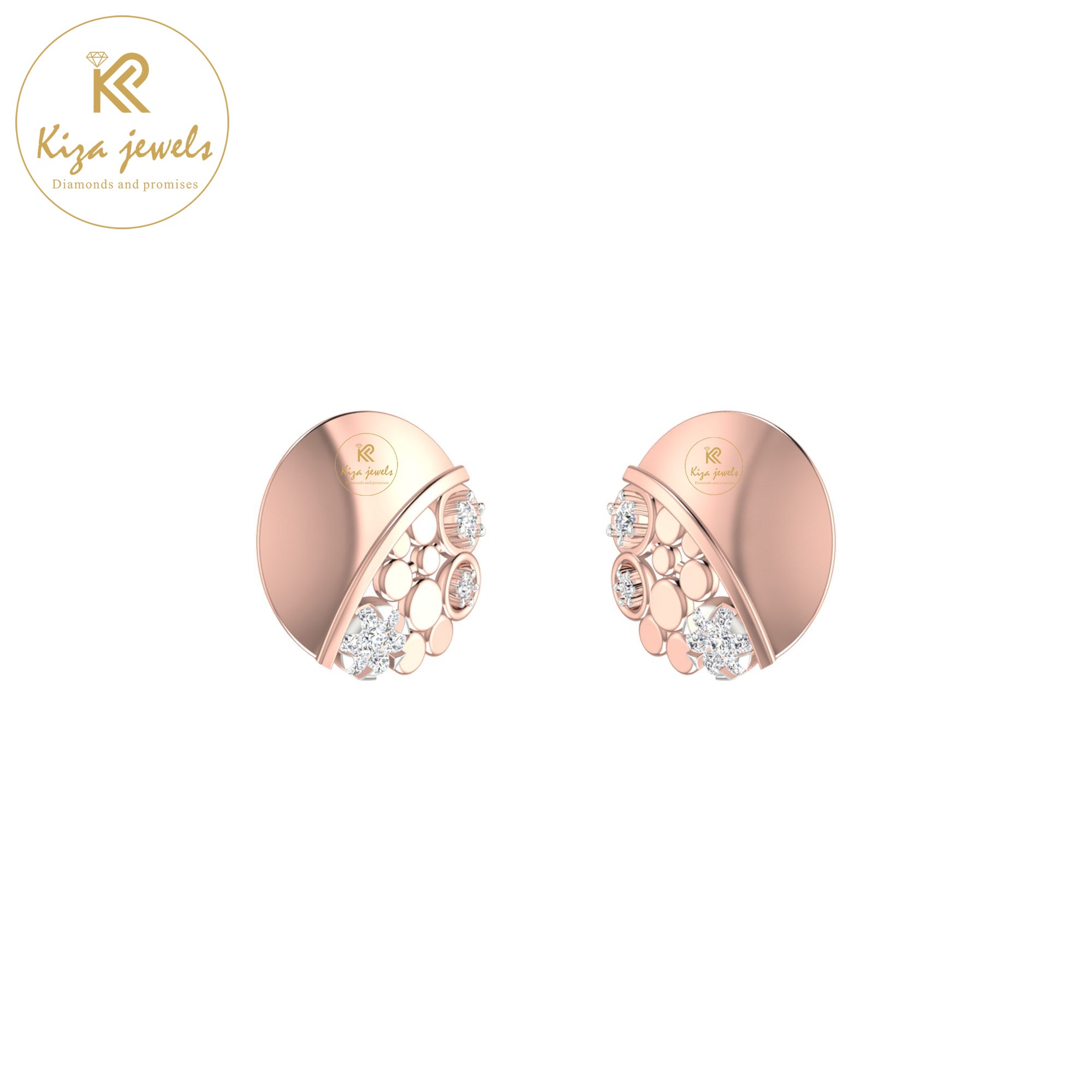 0.15 TDW Round Cut Diamond Women's Stud Earring