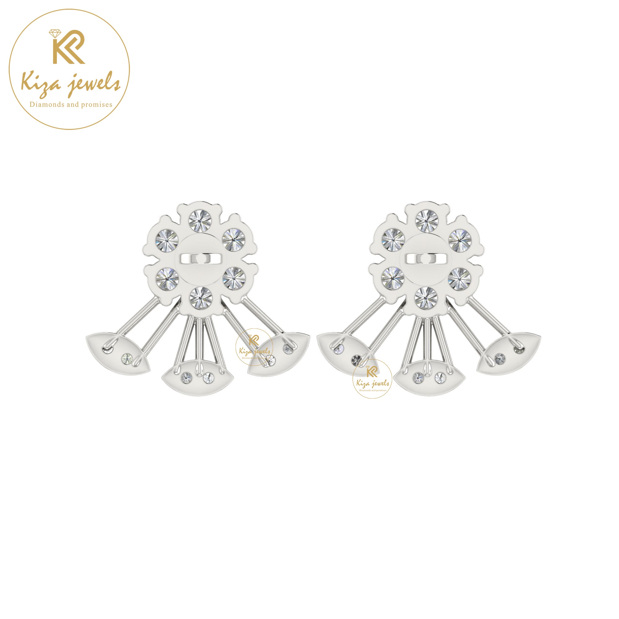 0.84 TDW Round Cut Diamond Women's Stud Earring