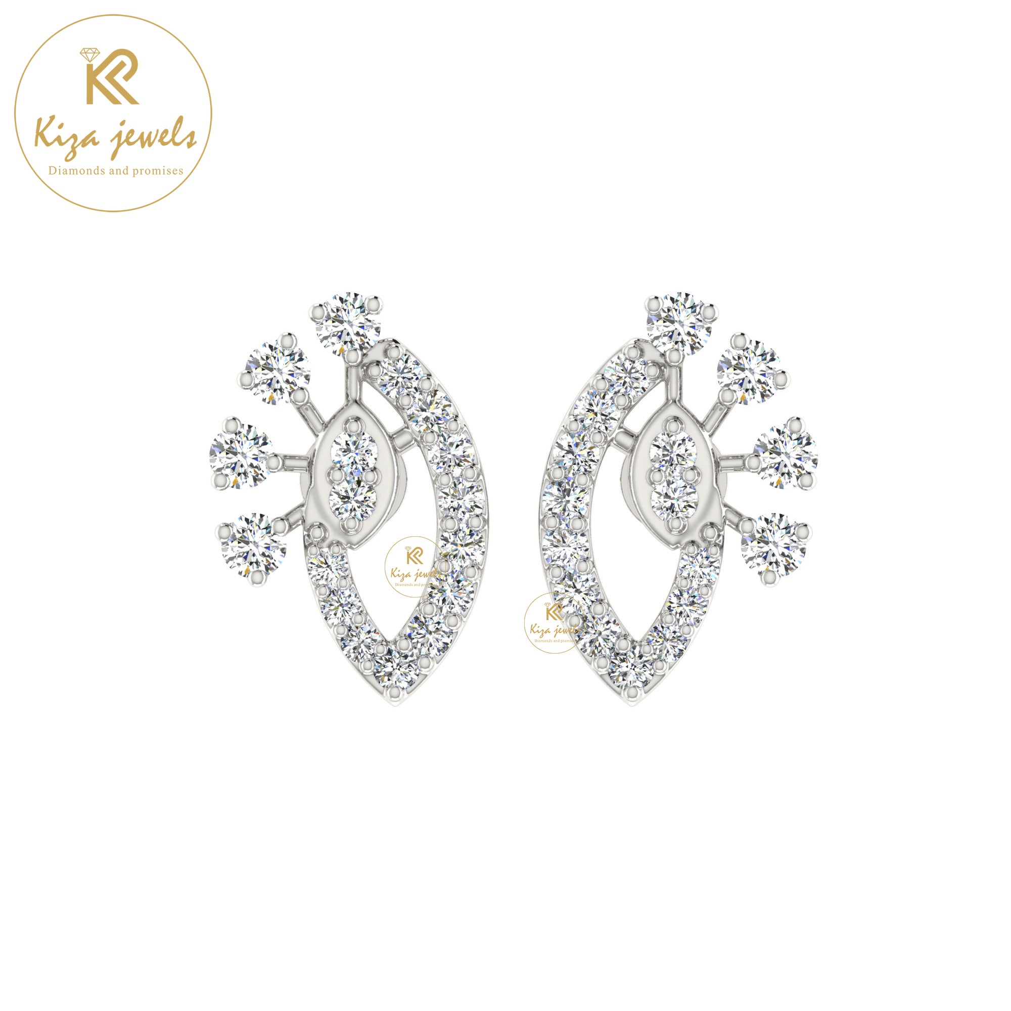 0.45 TDW Round Cut Diamond Women's Stud Earring