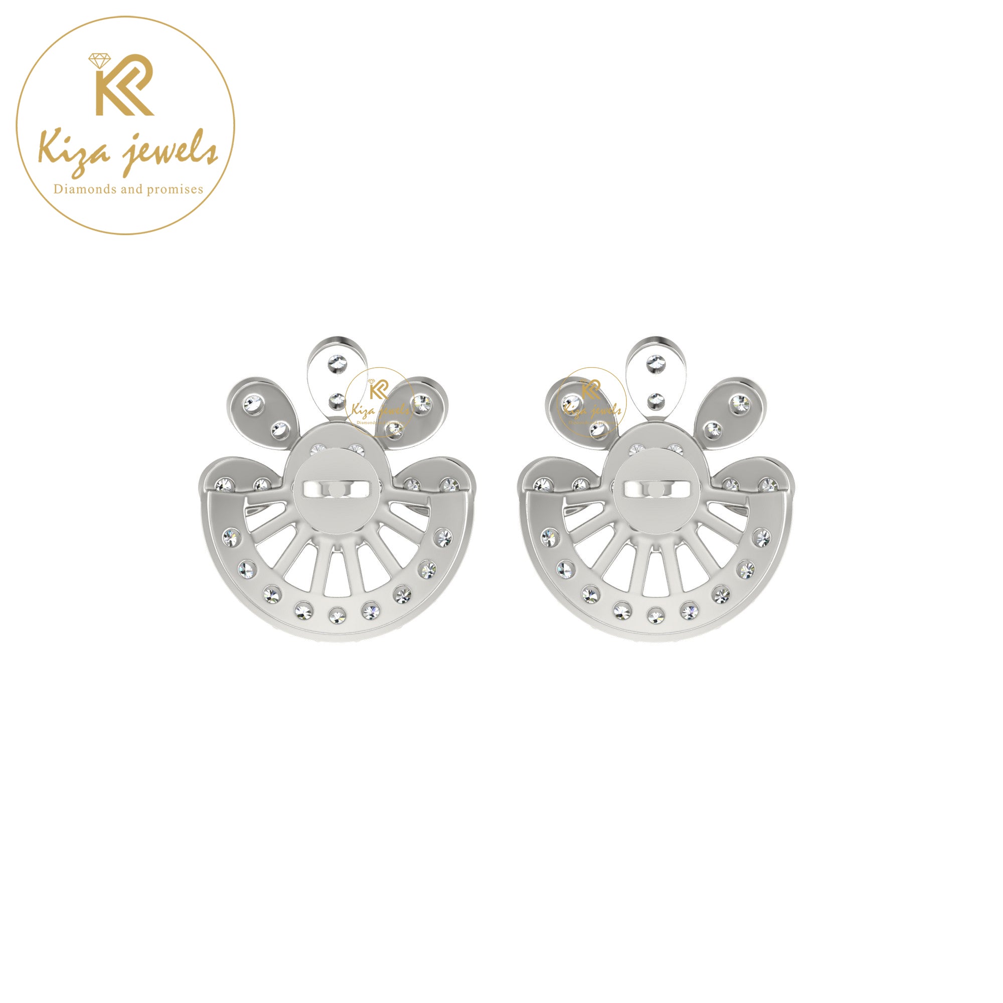 0.52 TDW Round Cut Diamond Women's Stud Earring