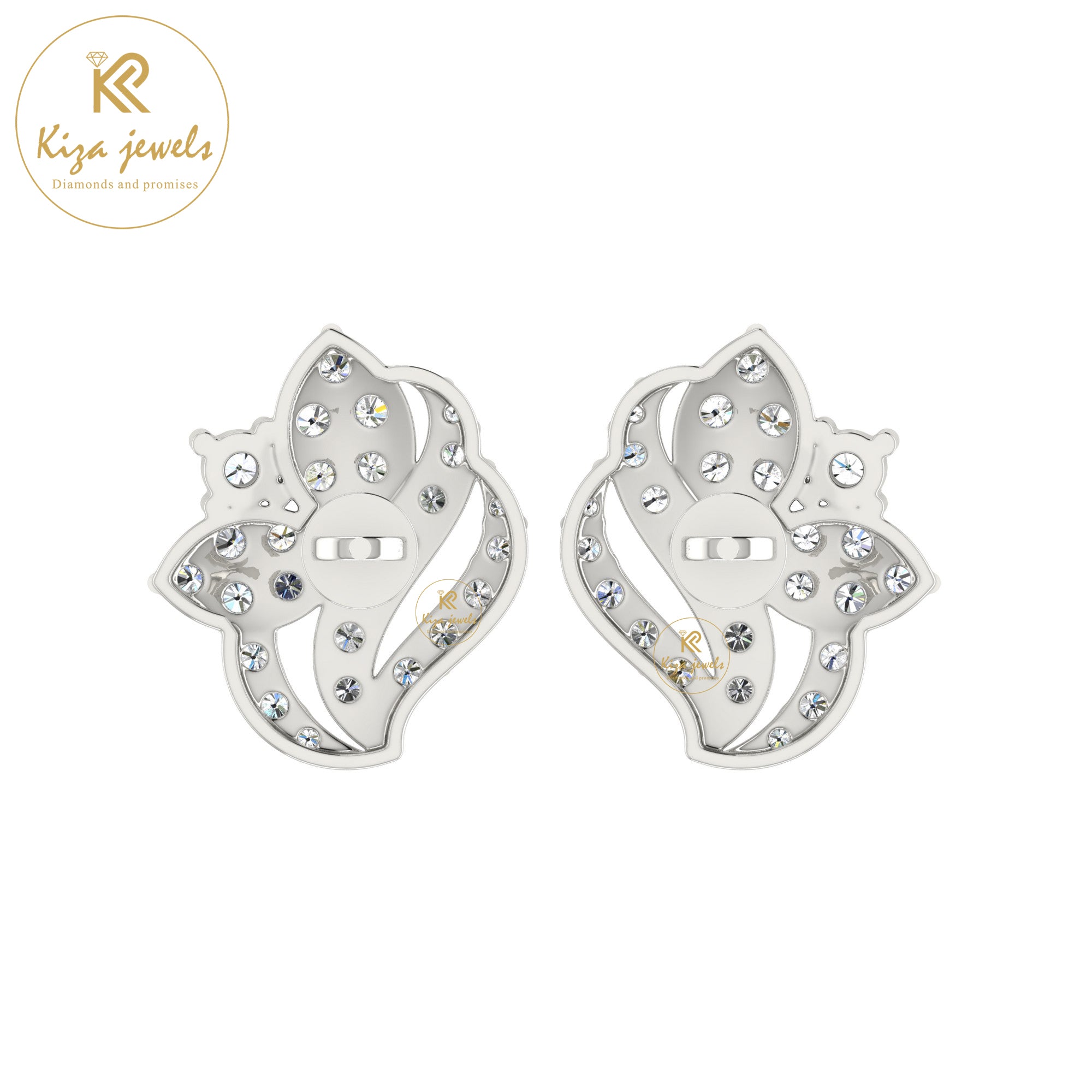 0.74 TDW Round Cut Diamond Women's Stud Earring
