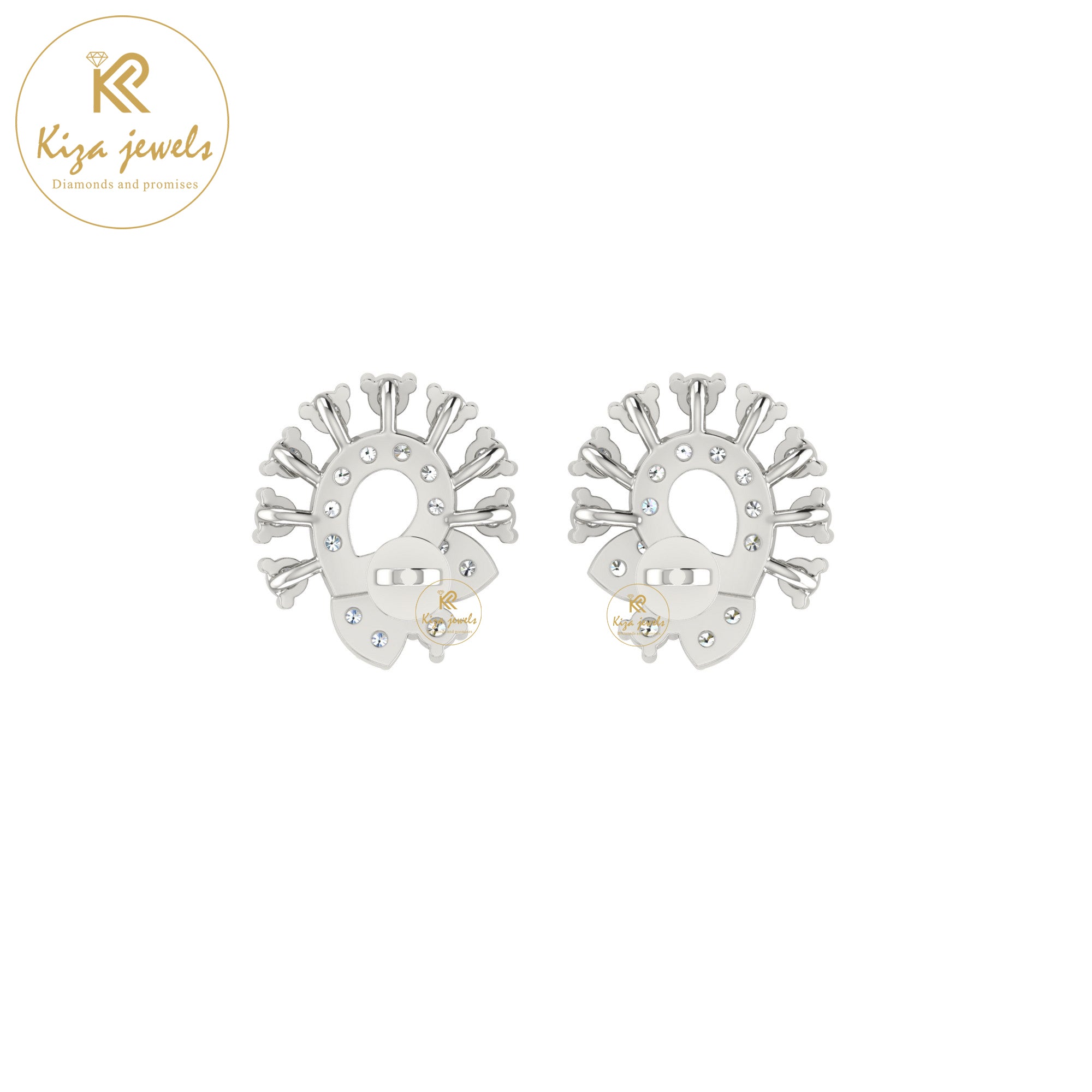 0.47 TDW Round Cut Diamond Stud Earring