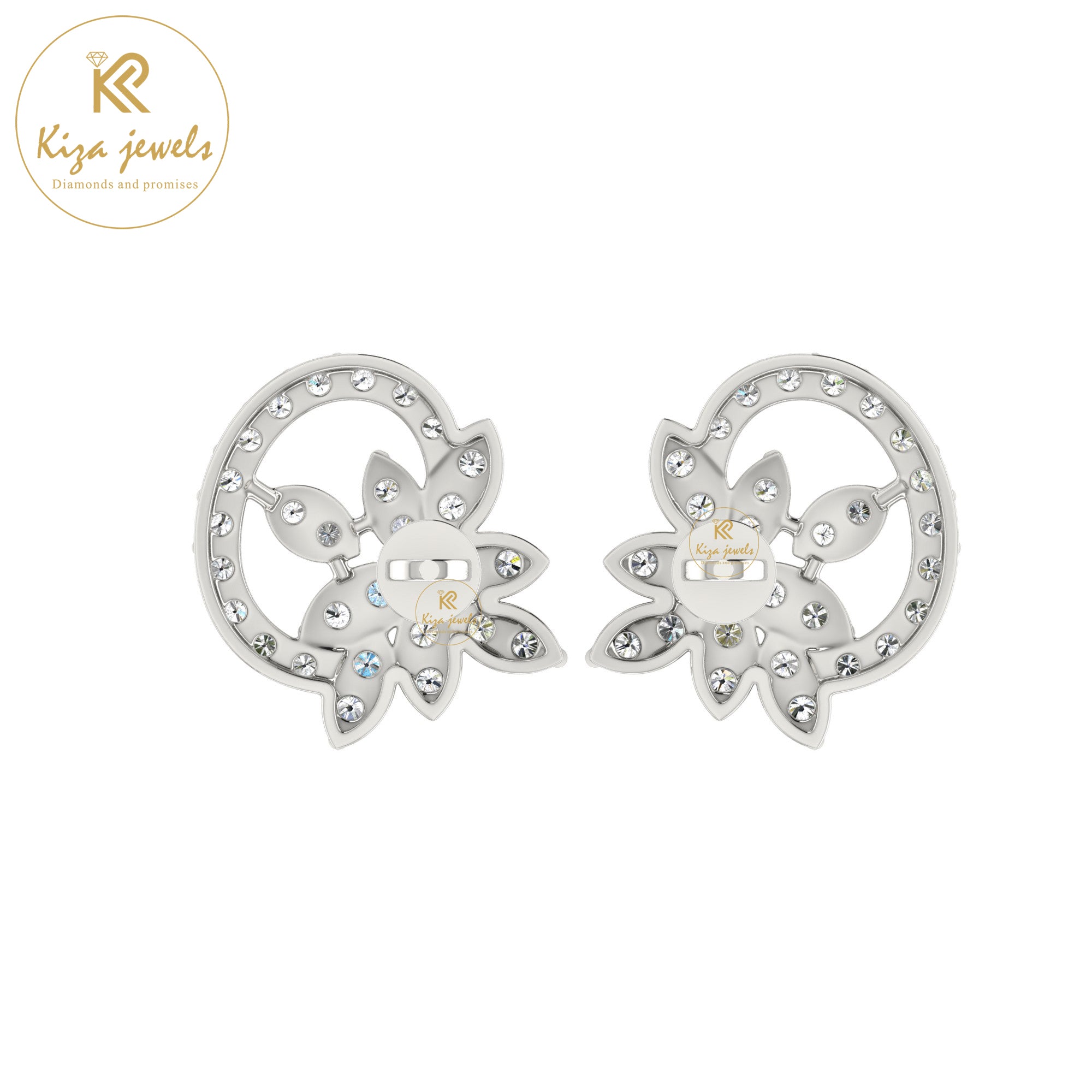 0.69 TDW Round Cut Diamond Women's Stud Earring