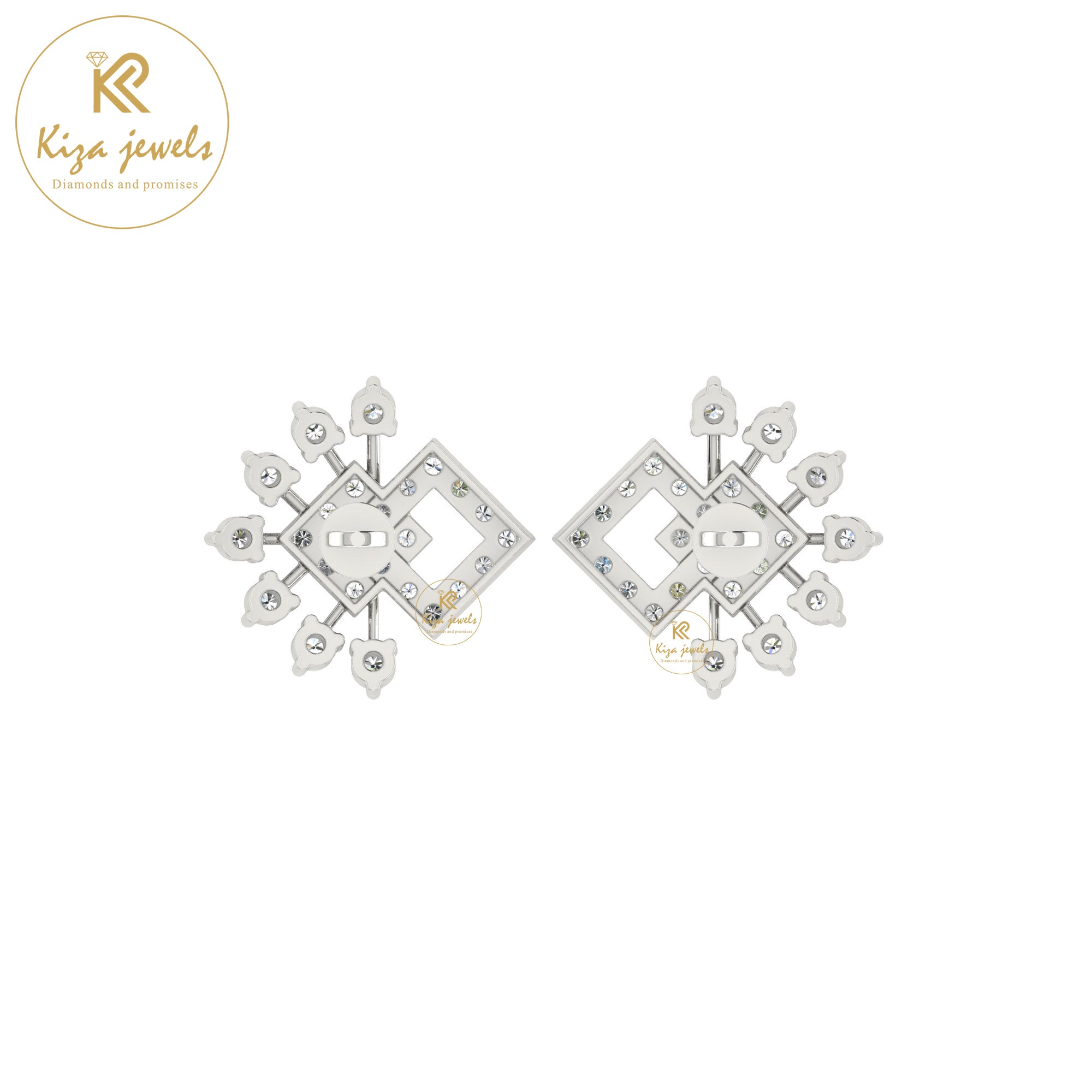 0.73 TDW Round Cut Diamond Stud Earring