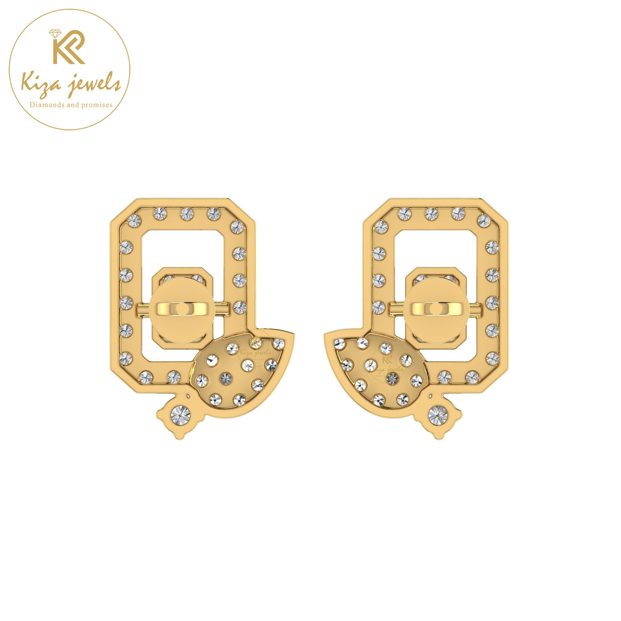 0.52 TDW Round Cut Diamond Women's Stud Earring