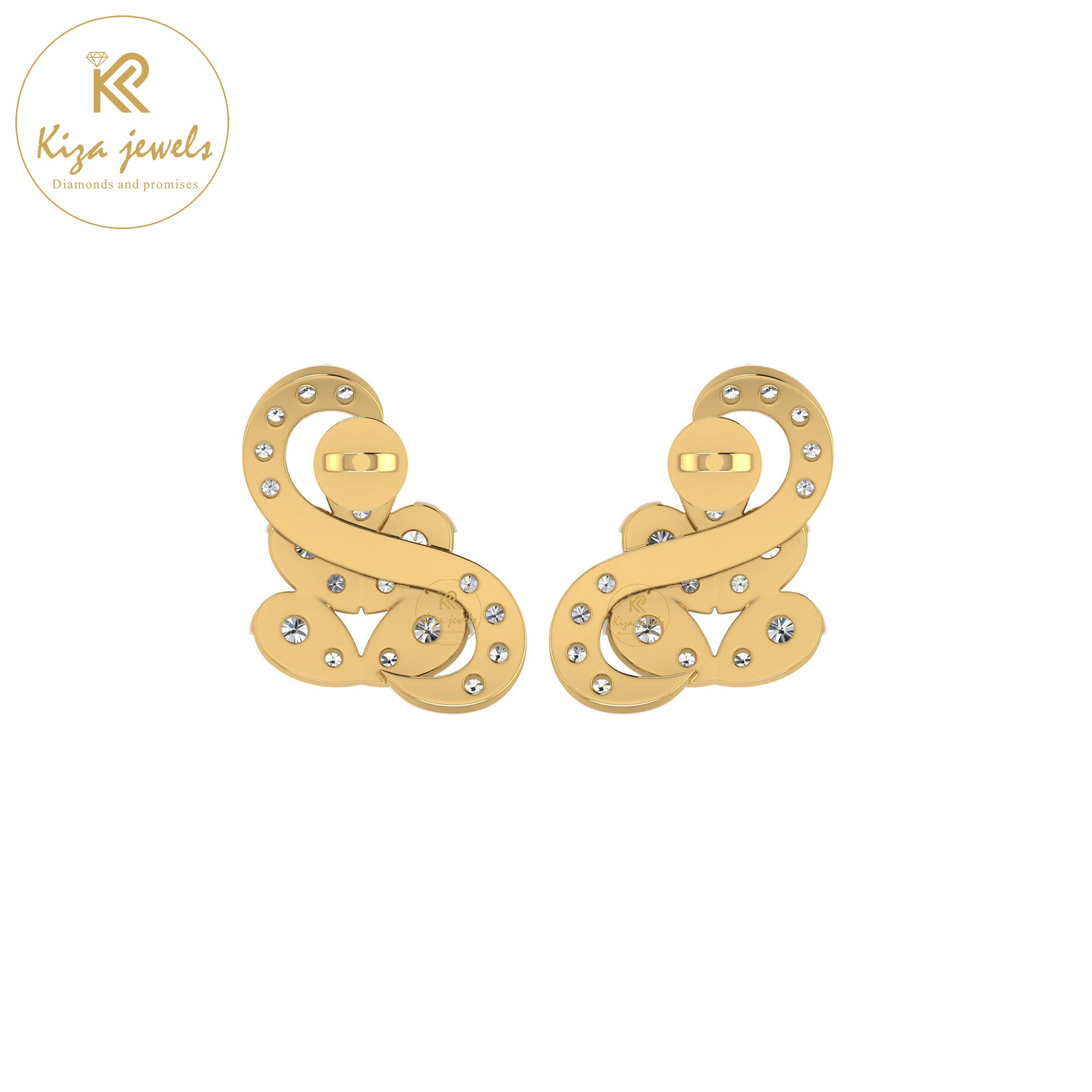 0.54 TDW Round Cut Diamond Women's Stud Earring
