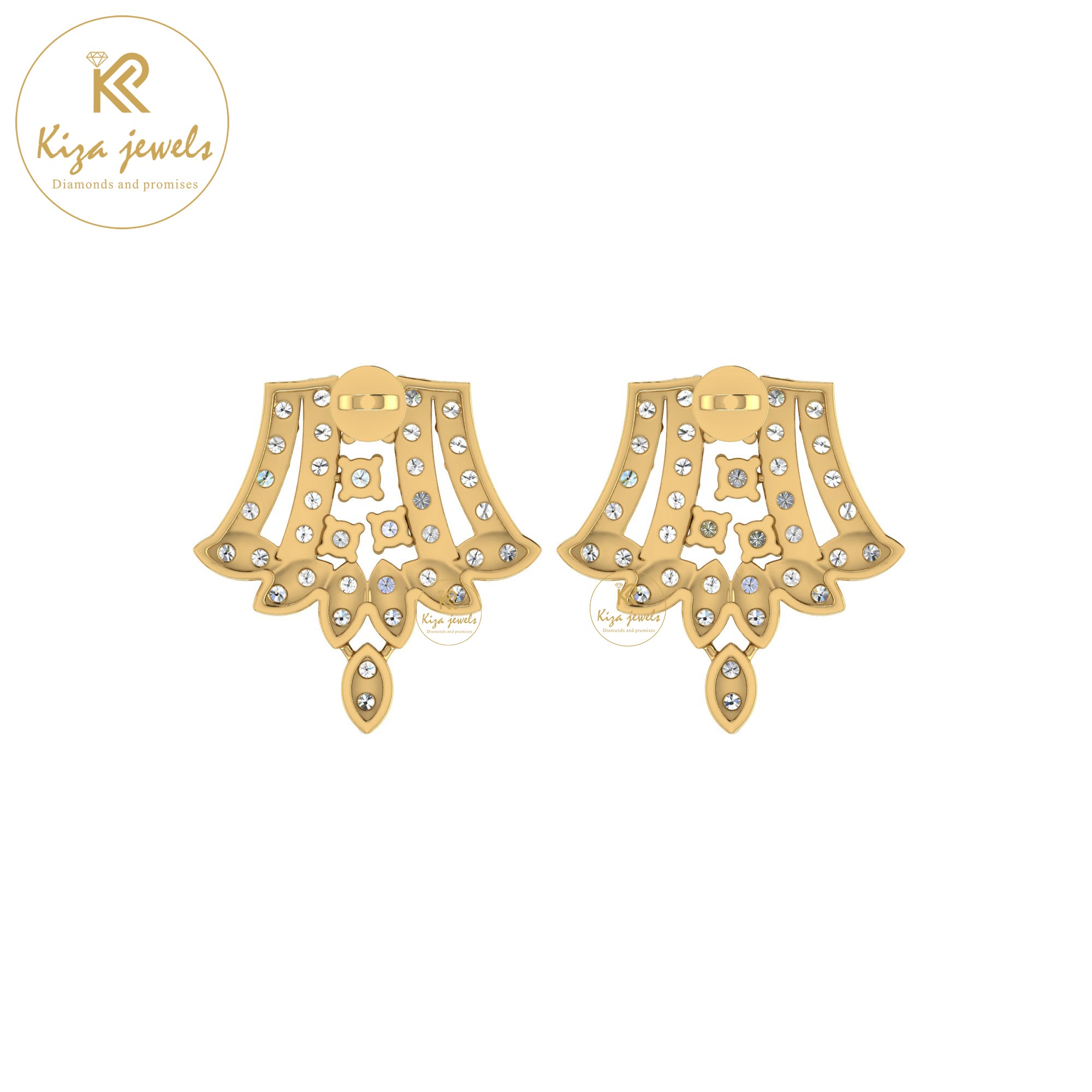 0.95 TDW Round Cut Diamond Women's Stud Earring