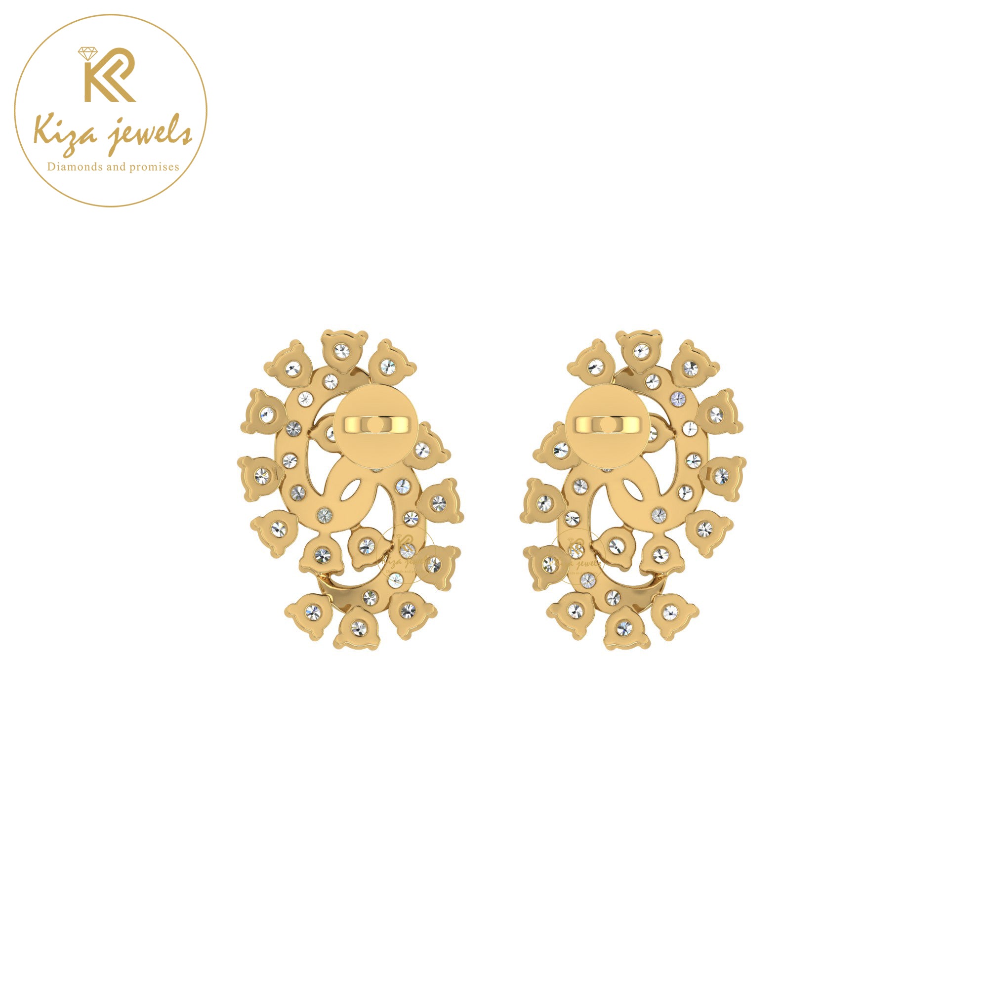 0.42 TDW Round Cut Diamond Women's Stud Earring