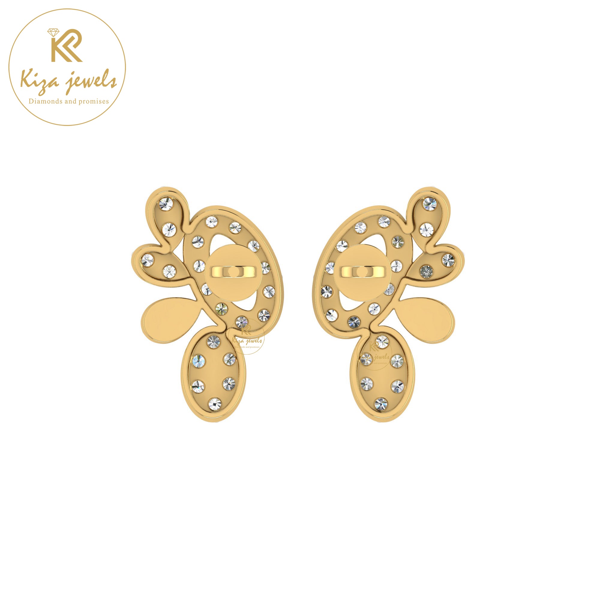 0.57 TDW Round Cut Diamond Women's Stud Earring