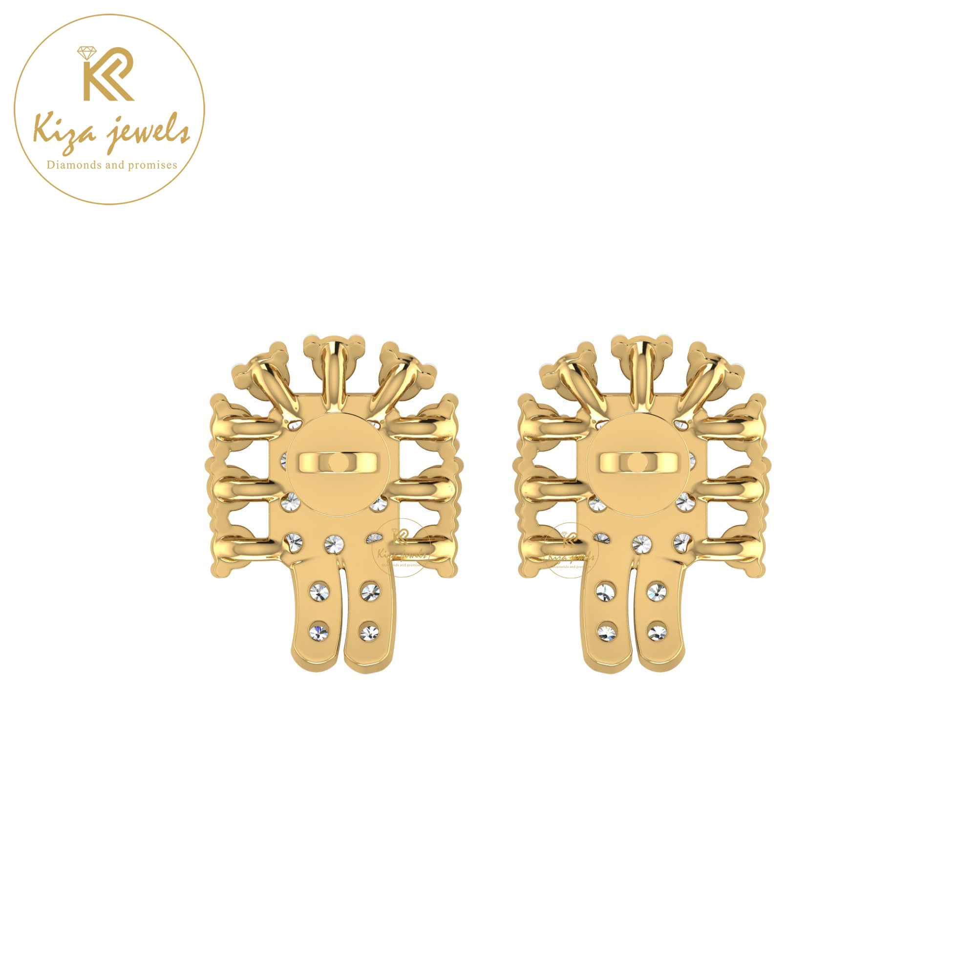 0.41 TDW Round Cut Diamond Women's Stud Earring