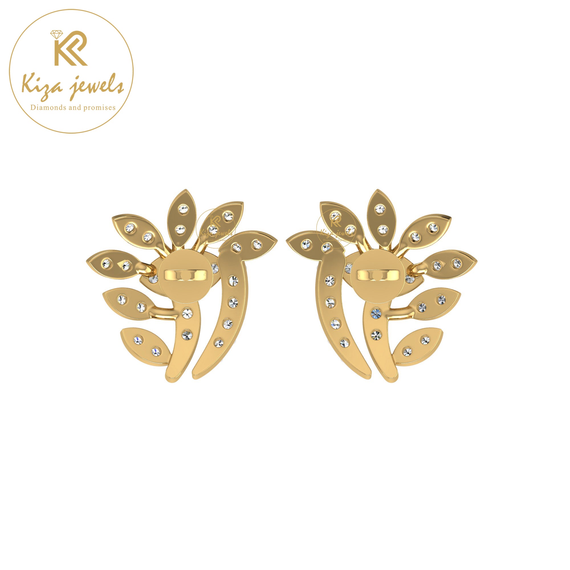 0.37 TDW Round Cut Diamond Women's Stud Earring