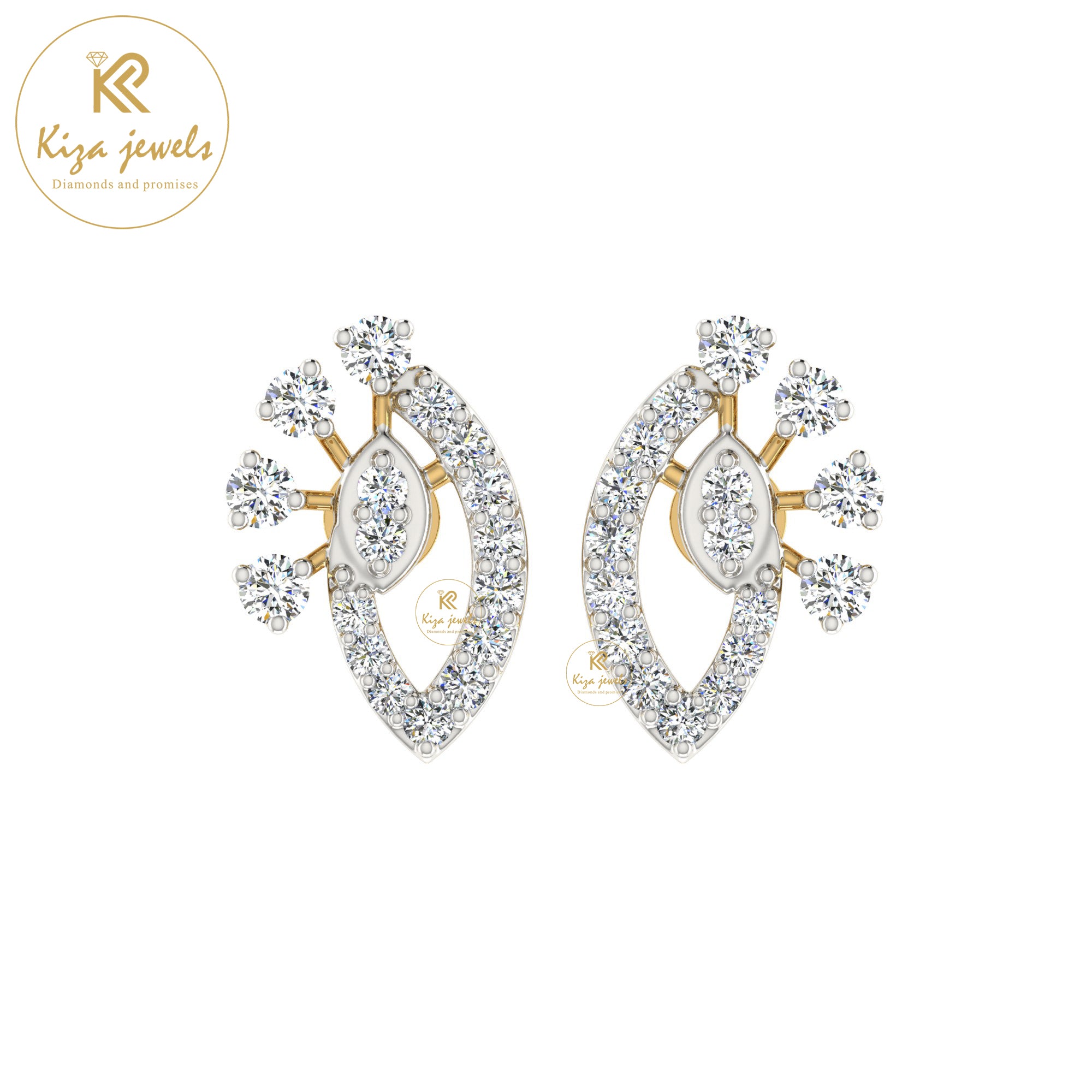 0.45 TDW Round Cut Diamond Women's Stud Earring