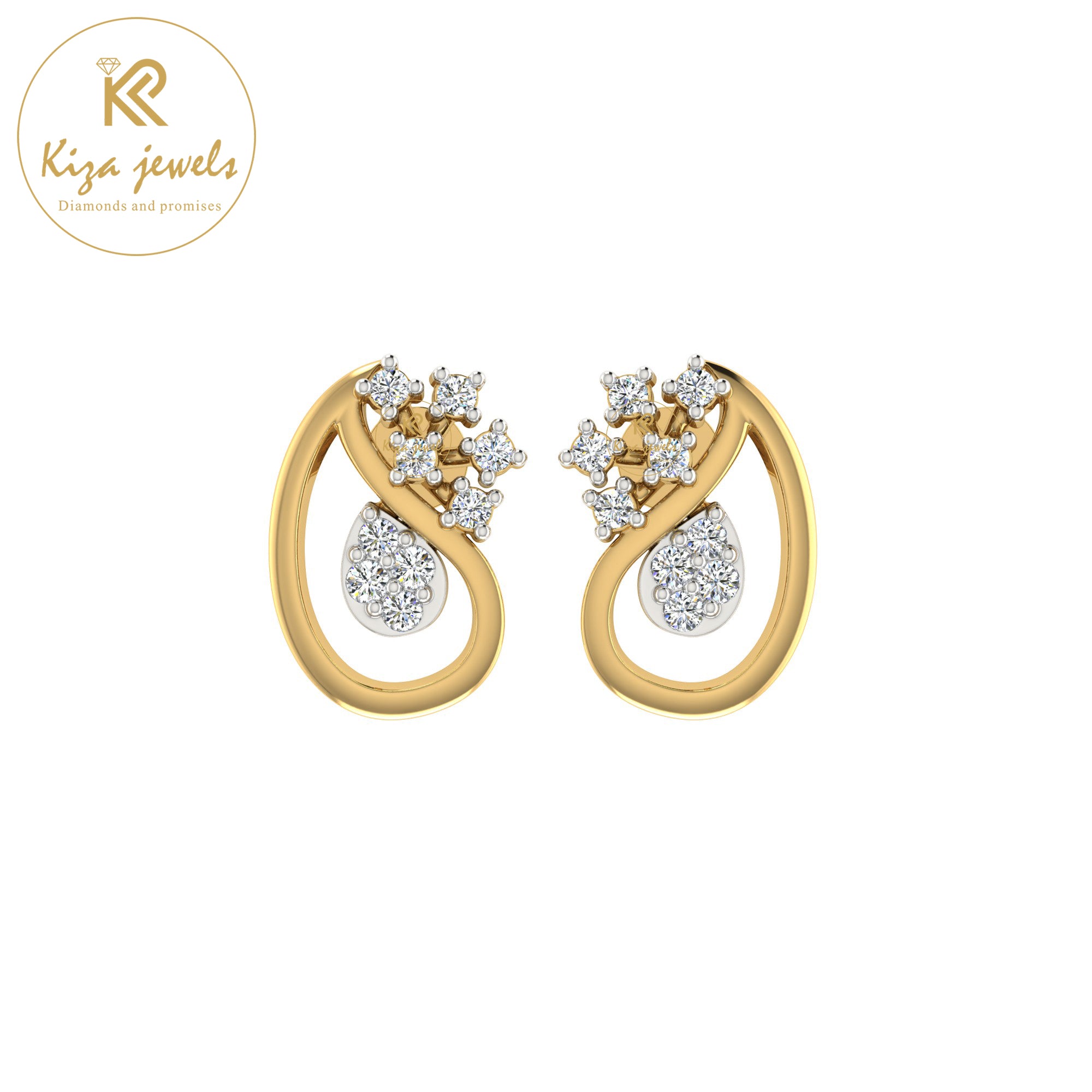 0.16 TDW Round Cut Diamond Women's Stud Earring