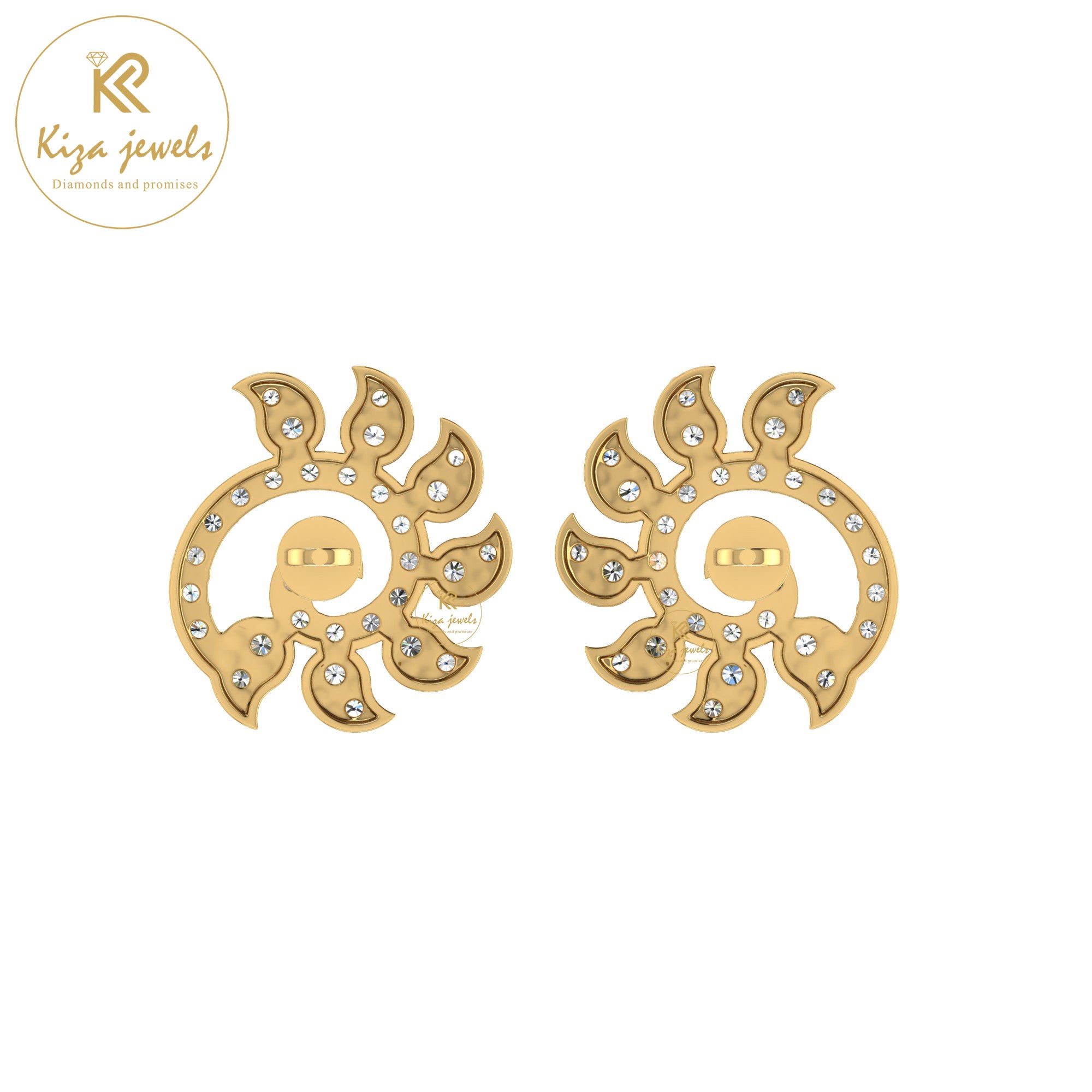 0.70 TDW Round Cut Diamond Stud Earring