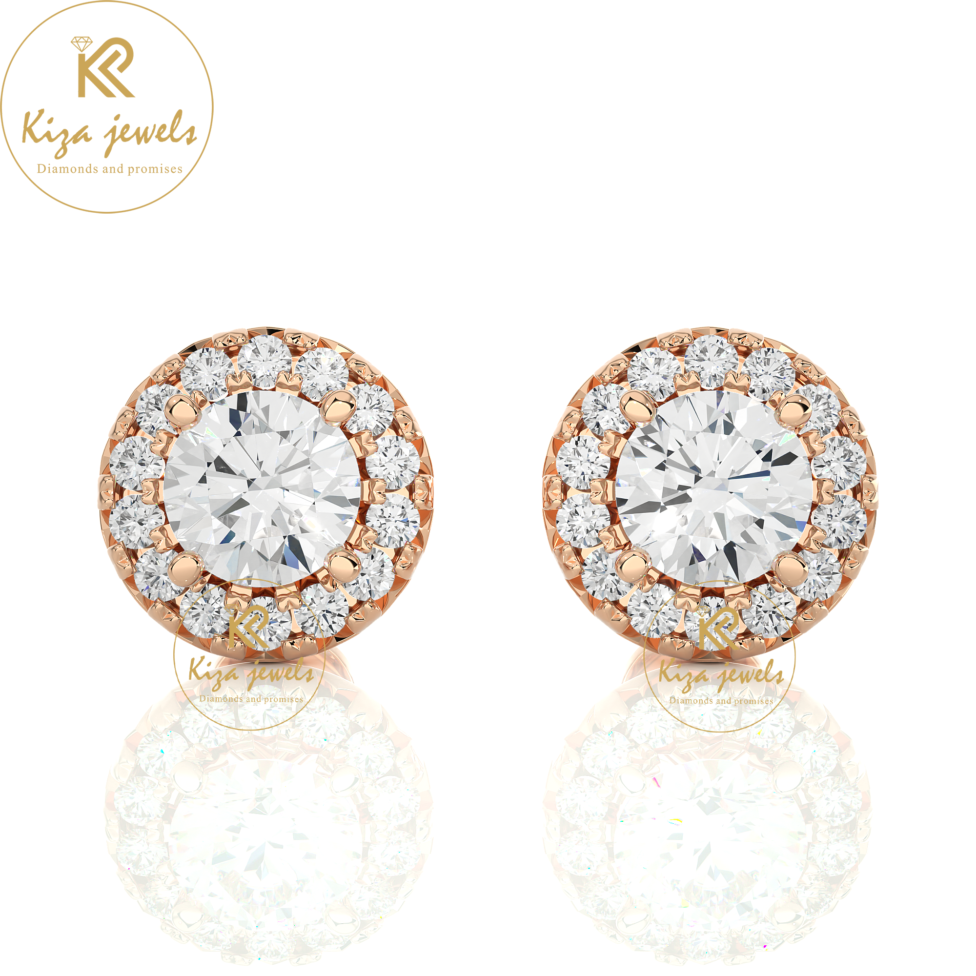 0.99 TDW Round Cut Women's Diamond Stud Earring