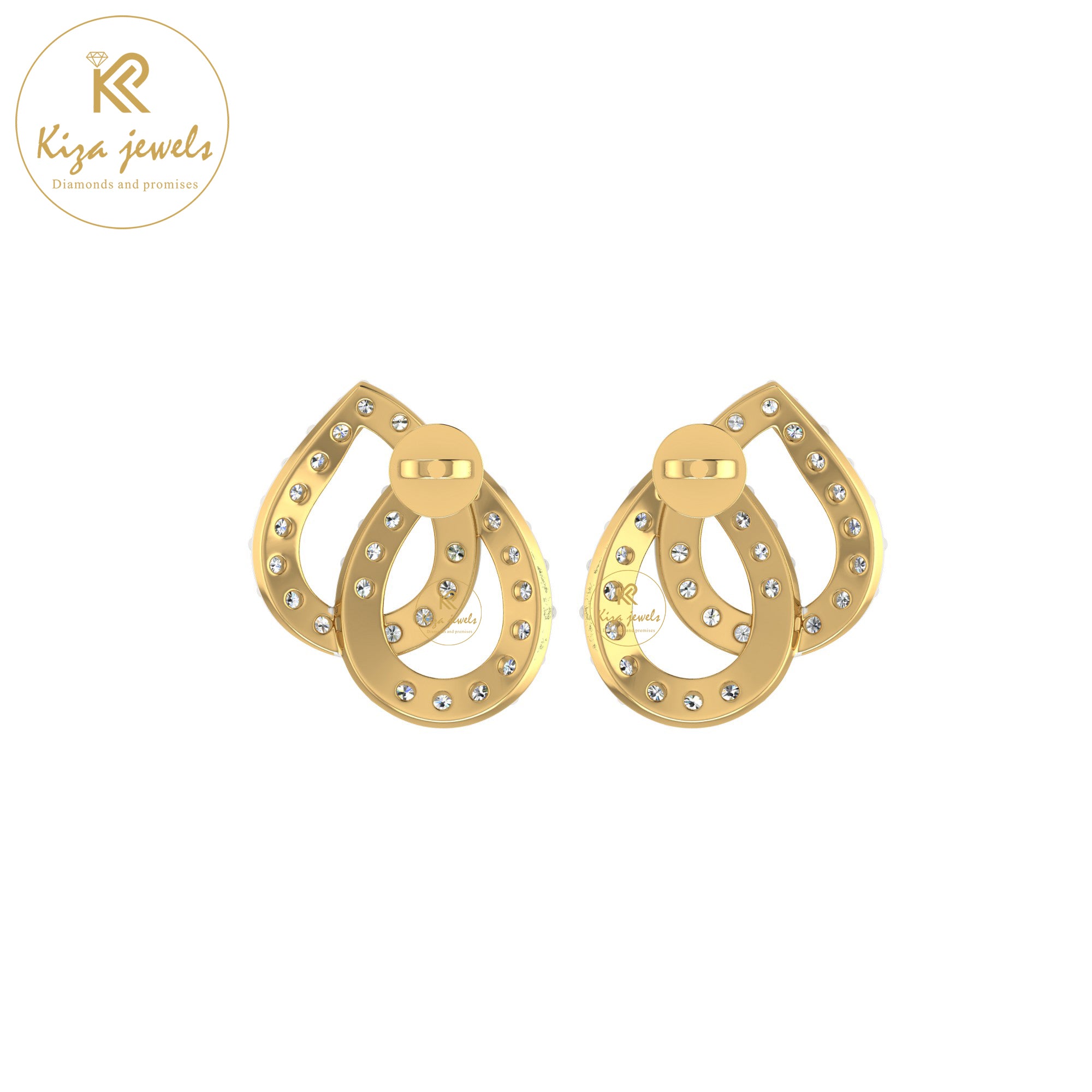 0.48 TDW Round Cut Diamond Women's Stud Earring