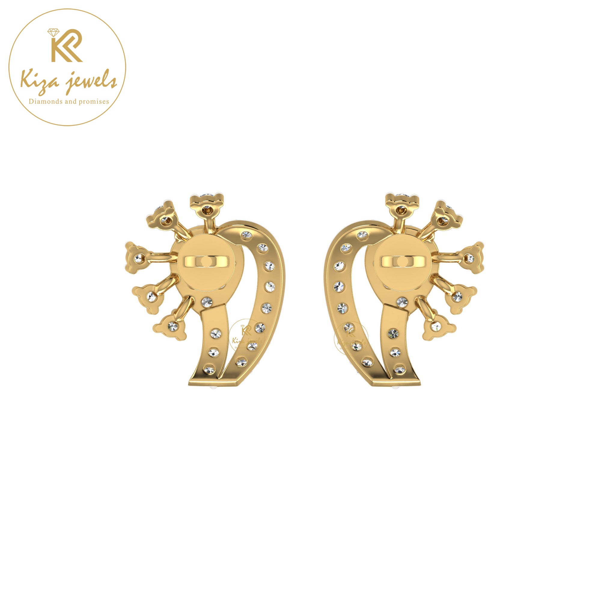 0.41 TDW Round Cut Diamond Women's Stud Earring