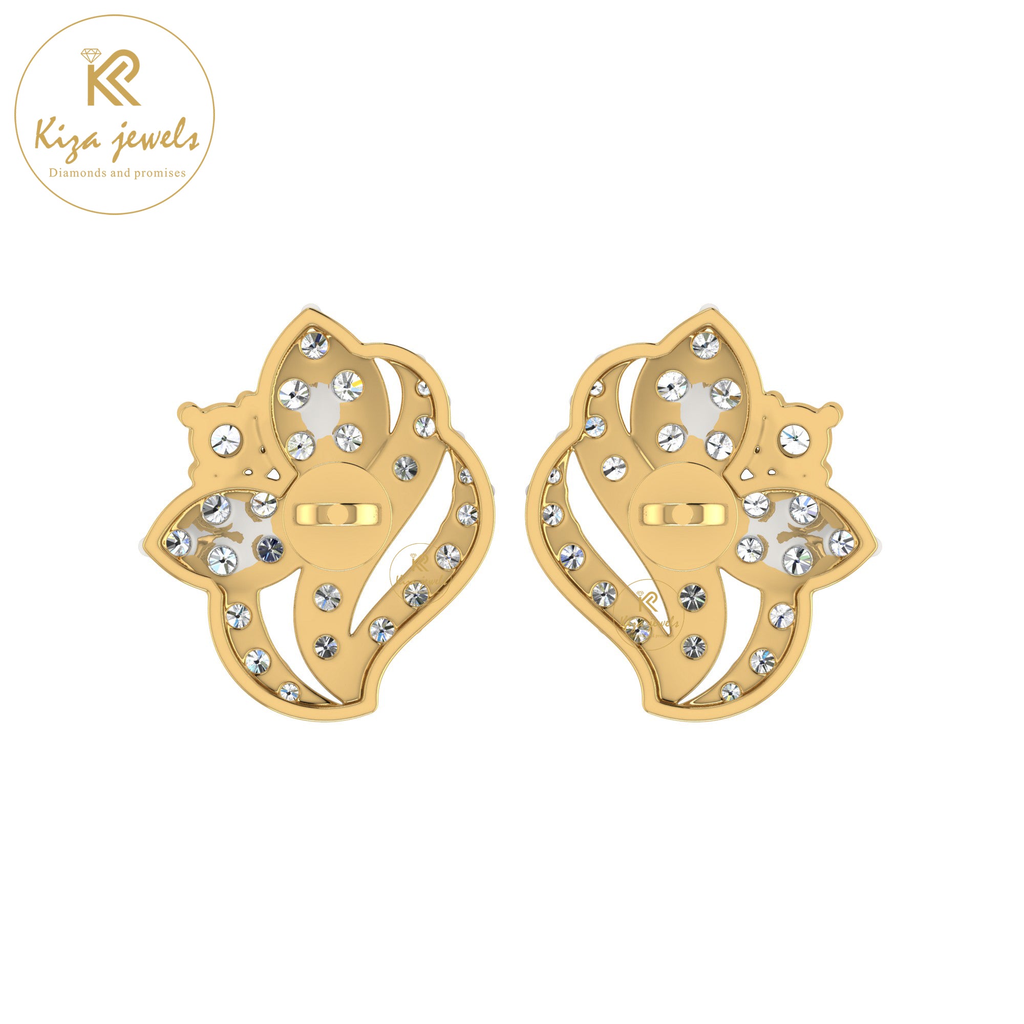 0.74 TDW Round Cut Diamond Women's Stud Earring