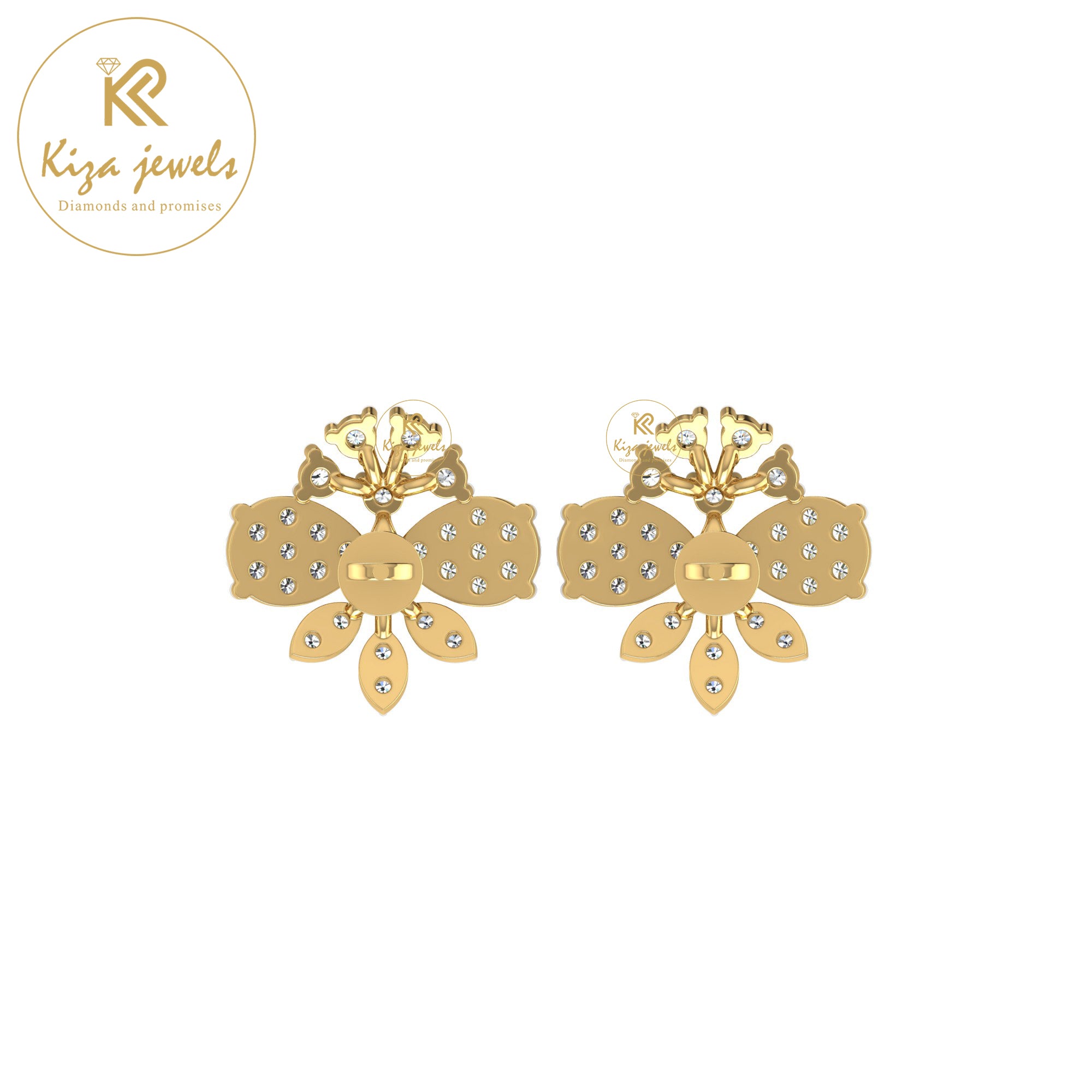 0.55 TDW Round Cut Diamond Women's Stud Earring
