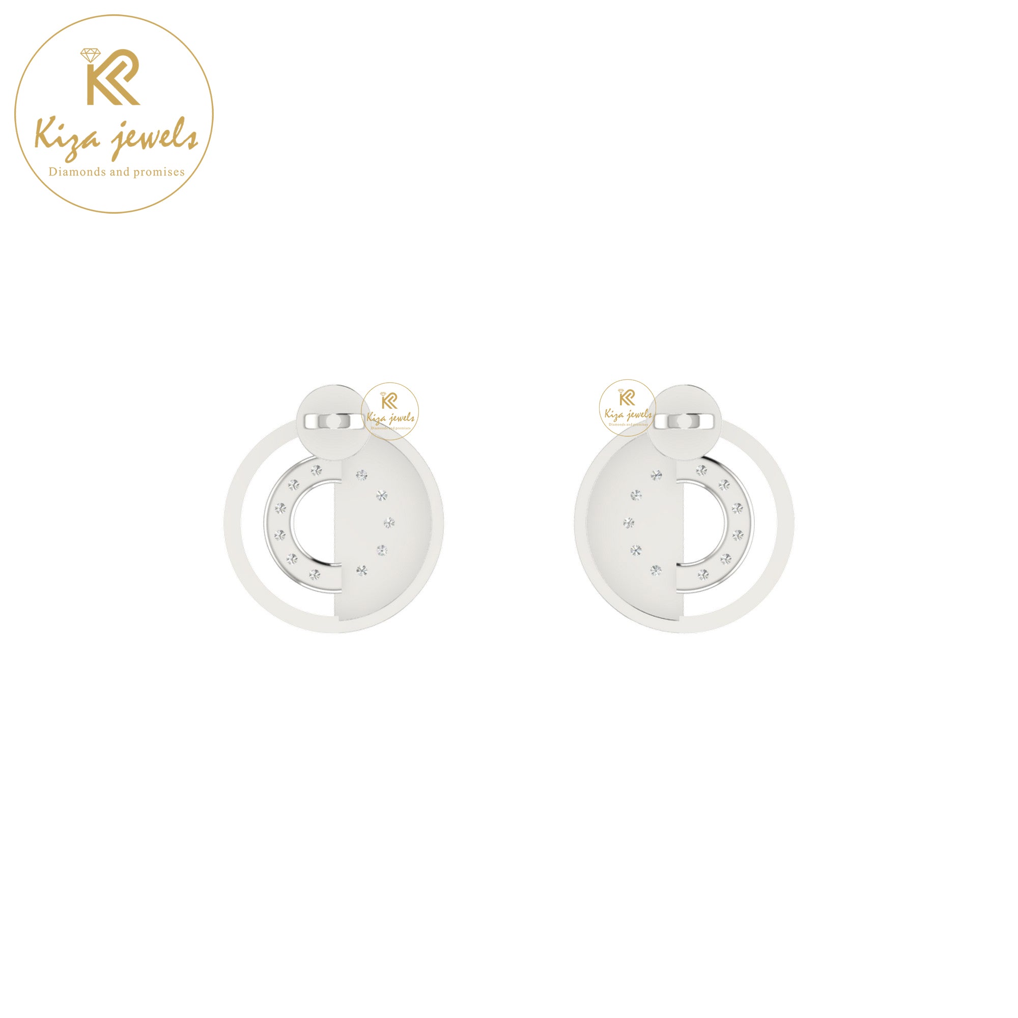 0.11 TDW Round Cut Diamond Women's Stud Earring