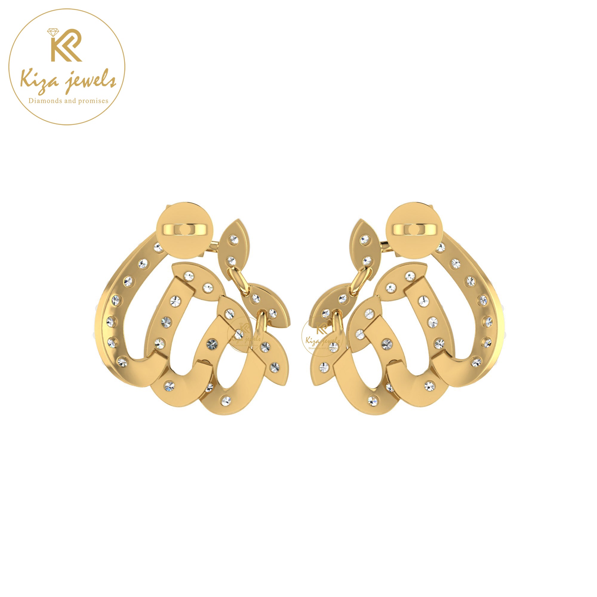 0.42 TDW Round Cut Diamond Women's Stud Earring