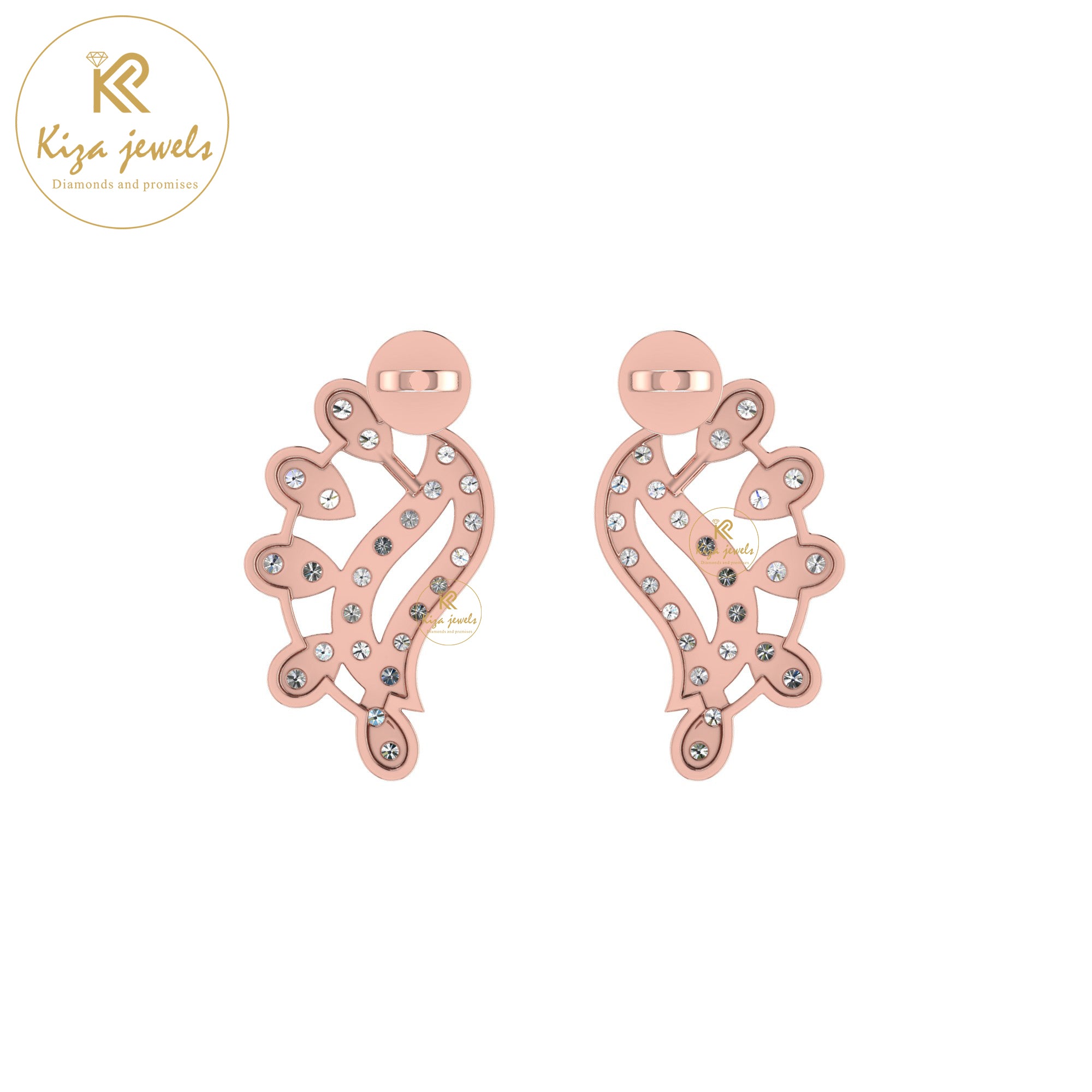 0.35 TDW Round Cut Diamond Women's Stud Earring