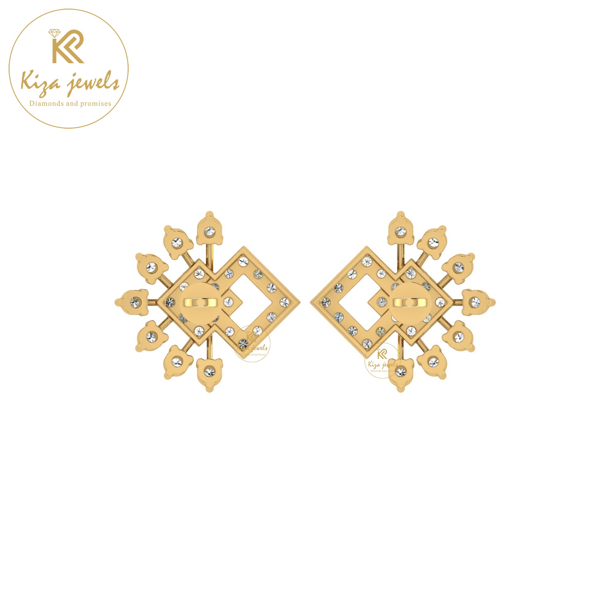 0.73 TDW Round Cut Diamond Stud Earring