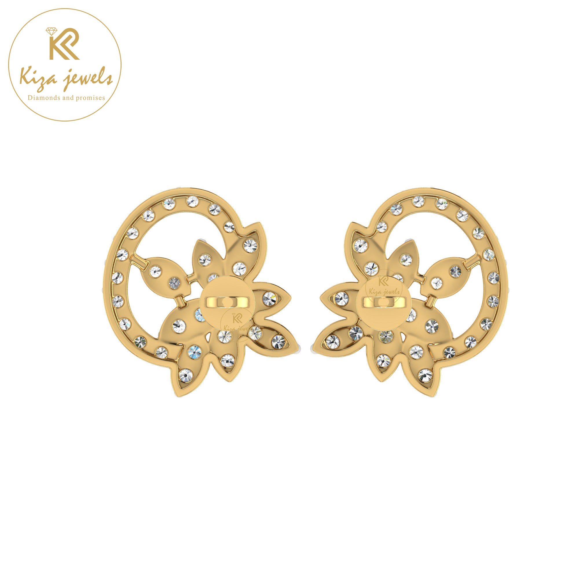 0.69 TDW Round Cut Diamond Women's Stud Earring
