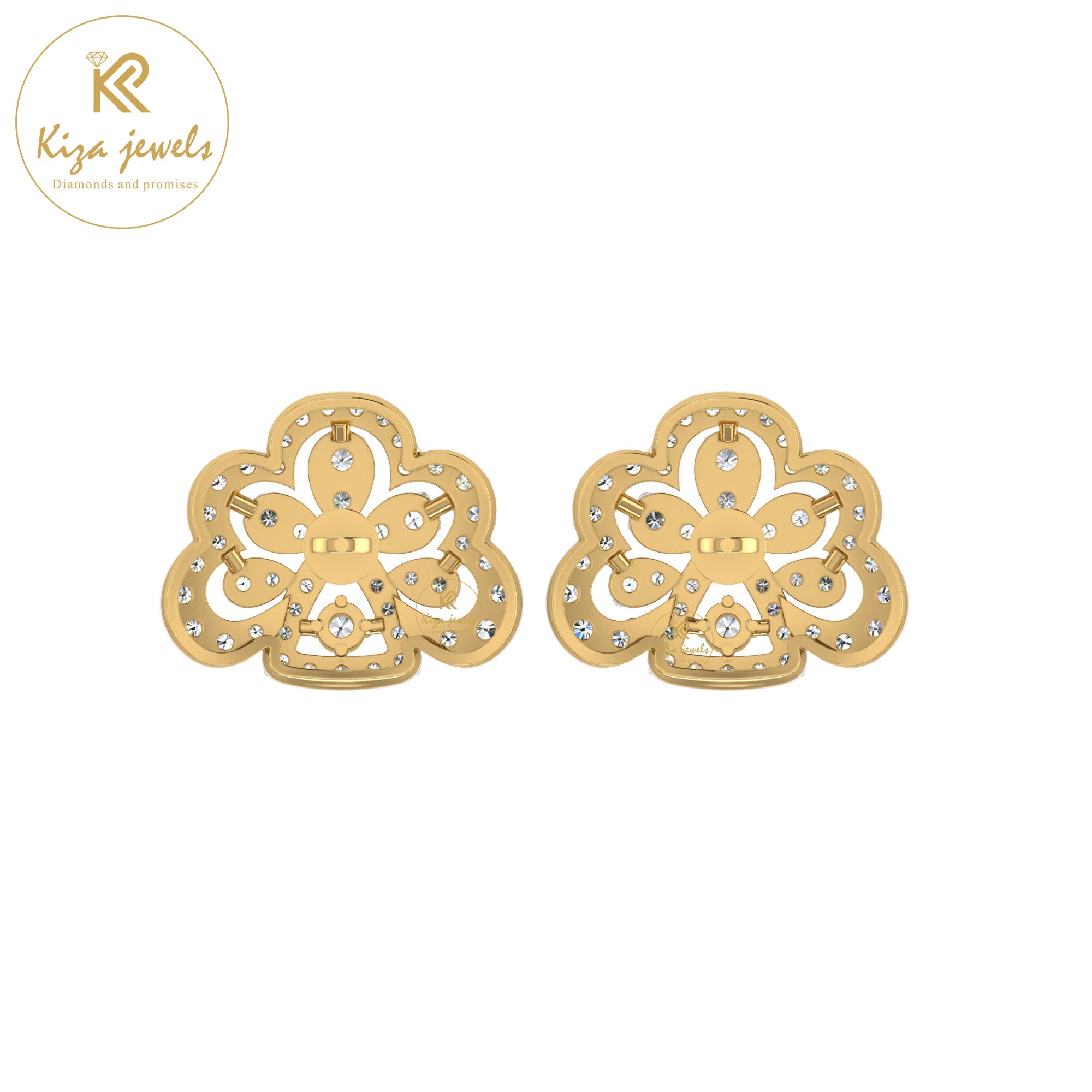 0.89 TDW Round Cut Diamond Women's Stud Earring