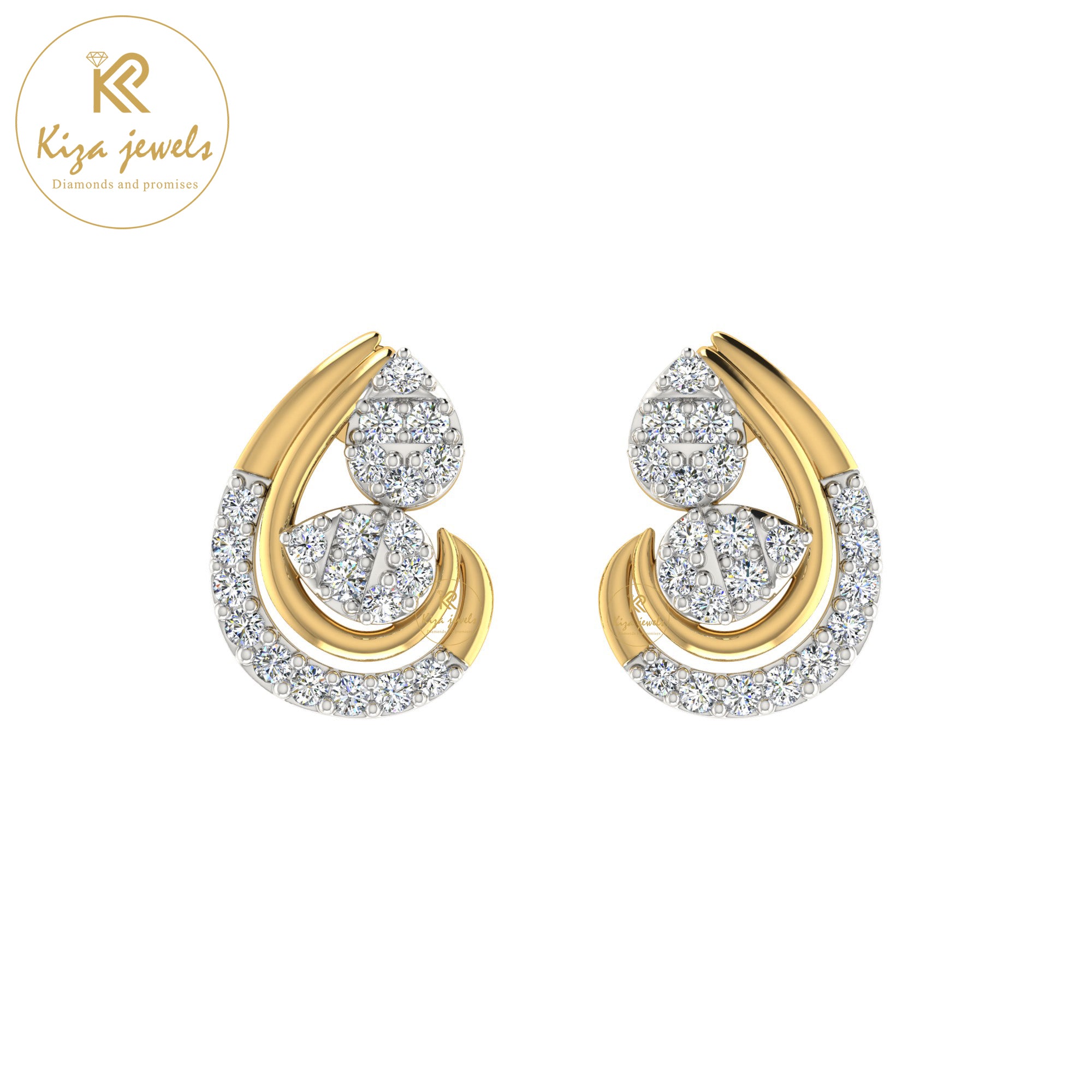 0.36 TDW Round Cut Diamond Women's Stud Earring