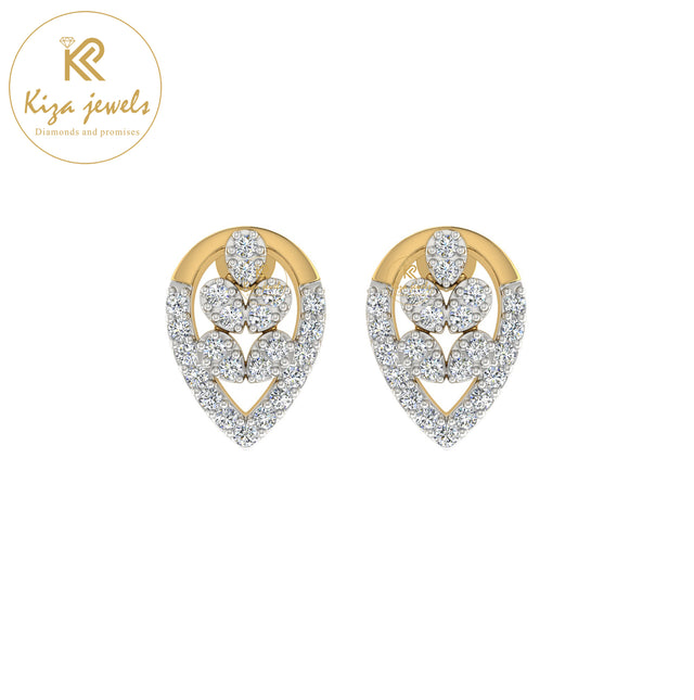 0.38 TDW Round Cut Diamond Women's tud Earring