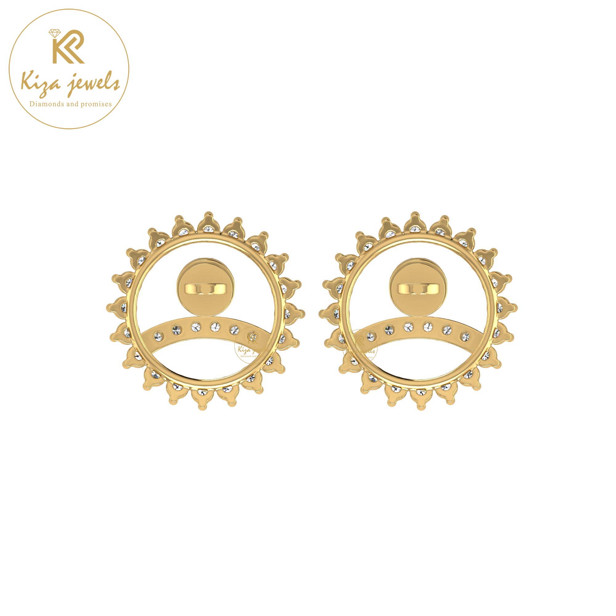 0.49 TDW Round Cut Diamond Women's Stud Earring