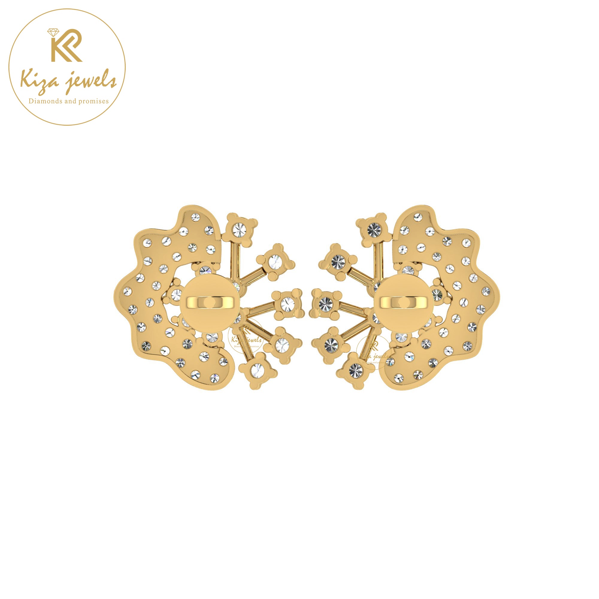 1.09 TDW Round Cut Diamond Women's Stud Earring