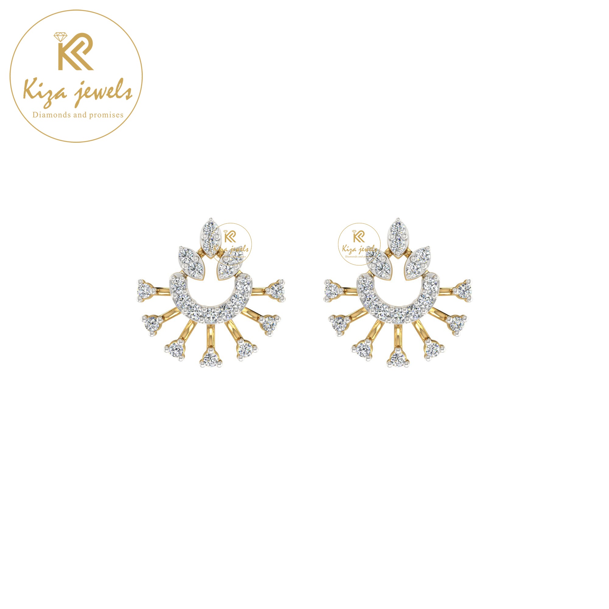 0.26 TDW Round Cut Diamond Stud Earring