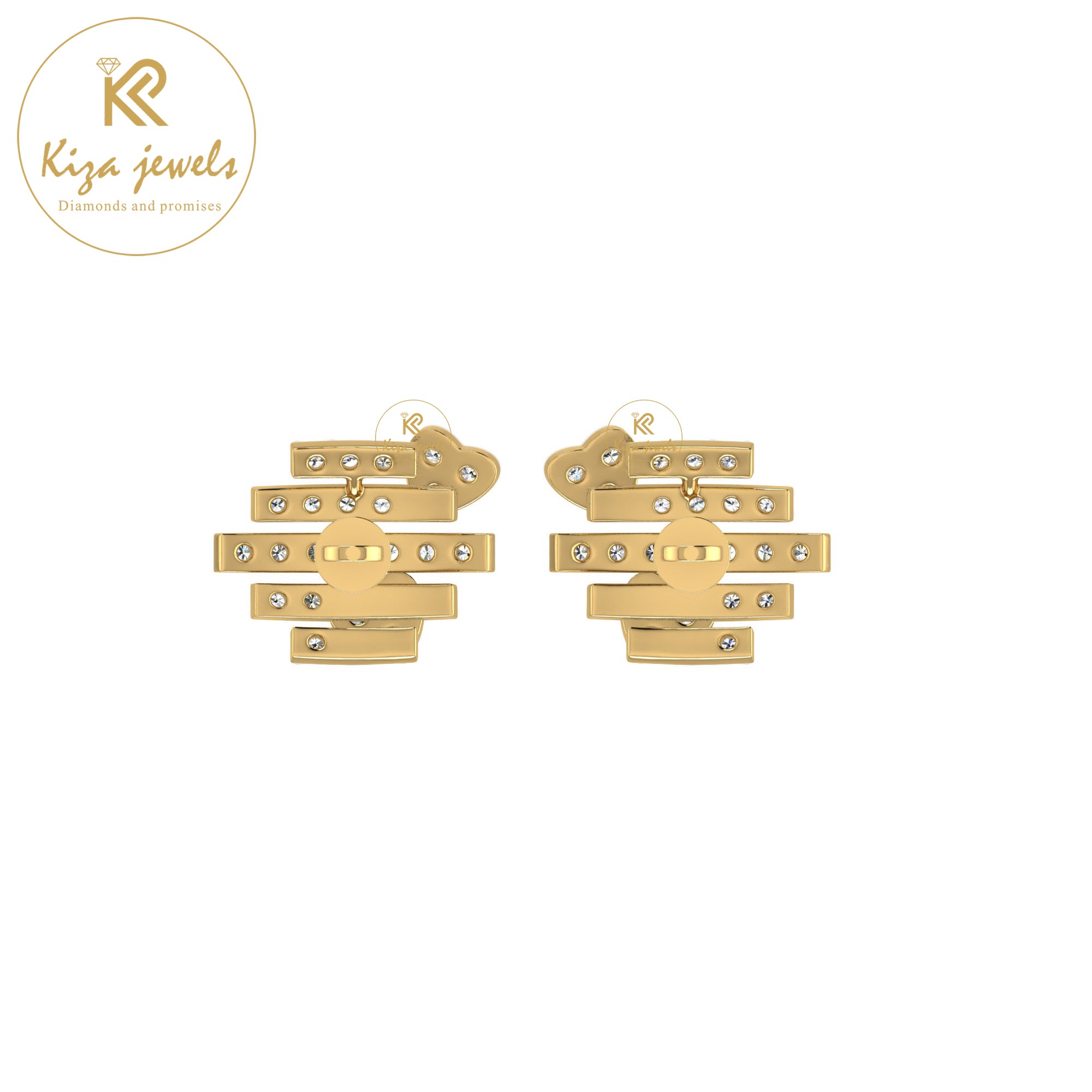 0.61 TDW Round Cut Diamond Women's Stud Earring