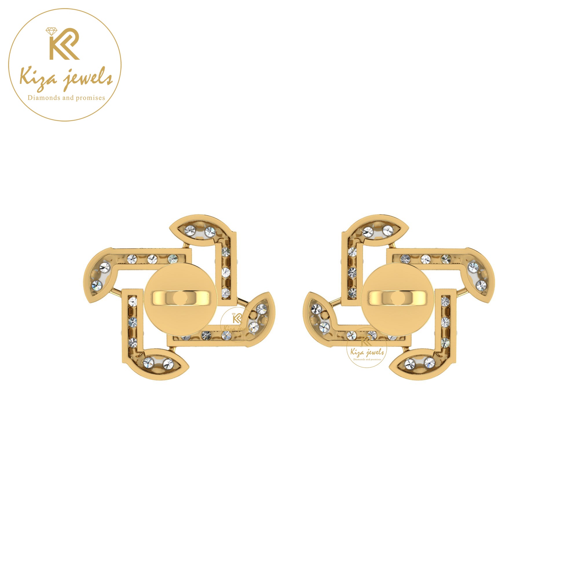 0.53 TDW Round Cut Diamond Women's Stud Earring