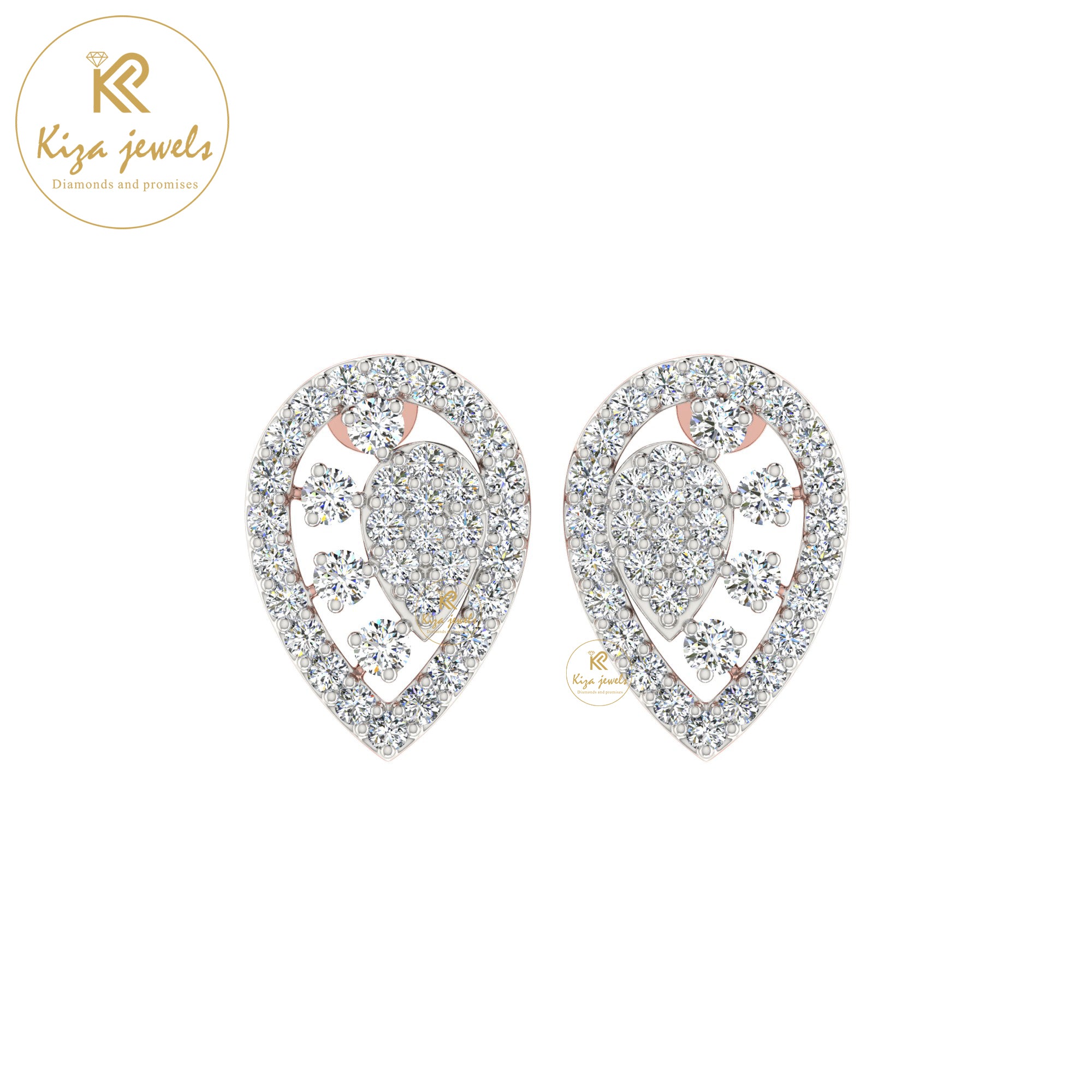 0.84 TDW Round Cut Diamond Women's Stud Earring
