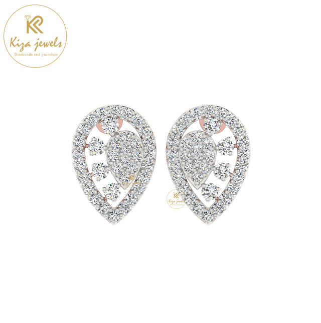 0.84 TDW Round Cut Diamond Women's Stud Earring