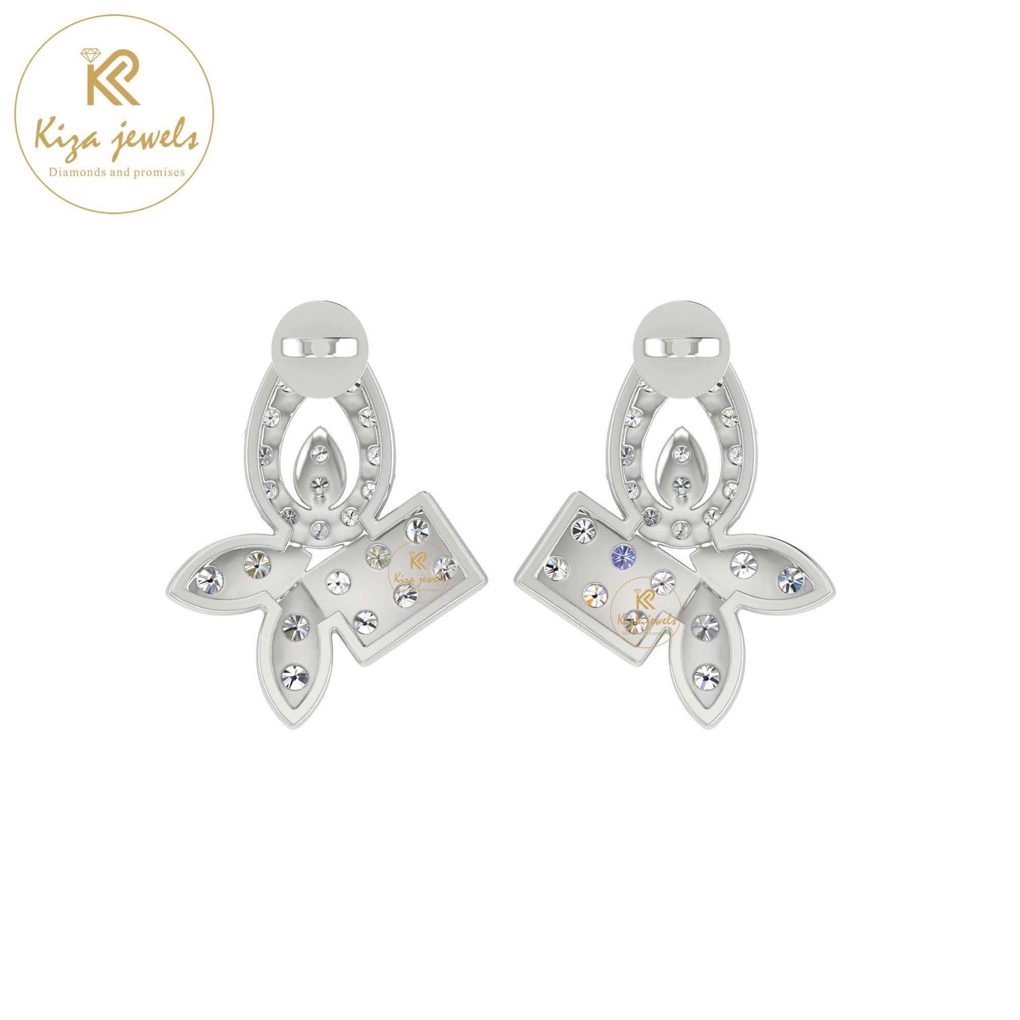 0.56 TDW Round Cut Diamond Women's Stud Earring