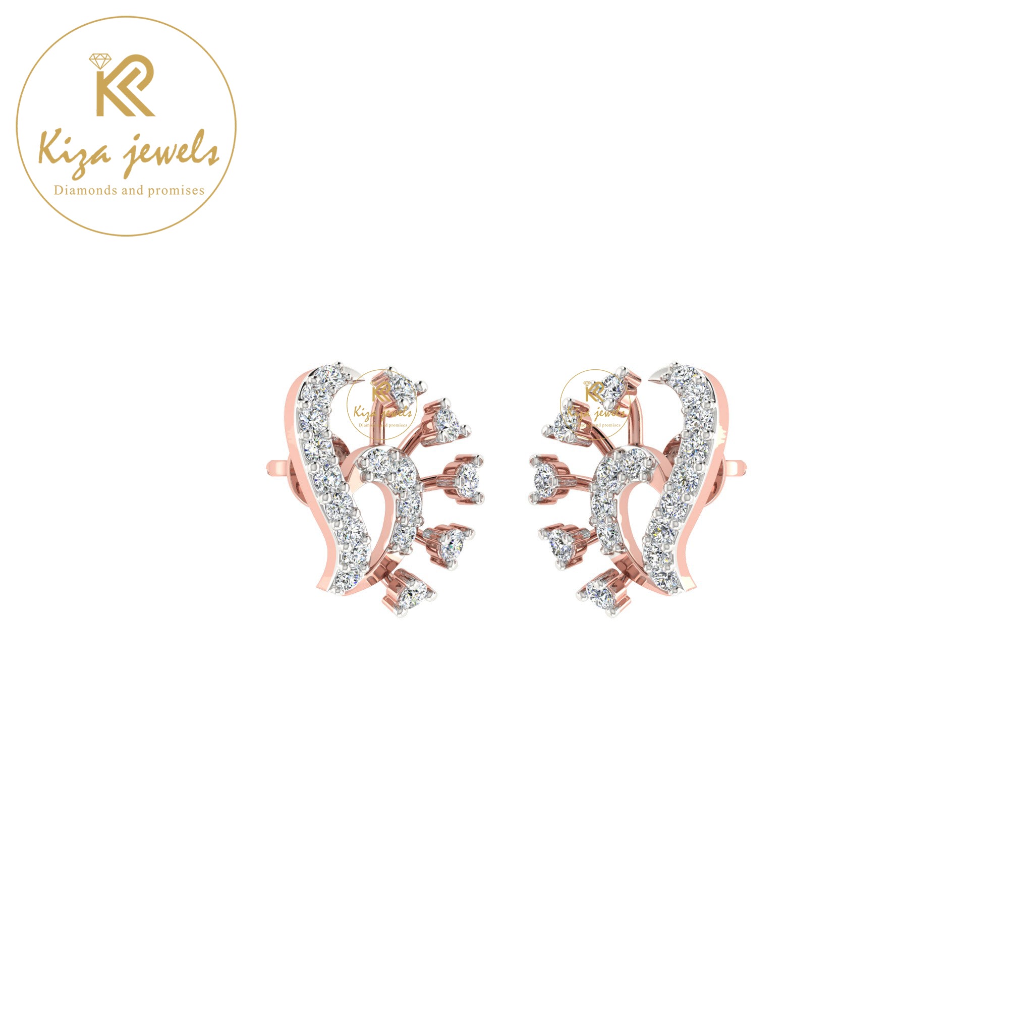 0.35 TDW Round Cut Diamond Women's Stud Earring