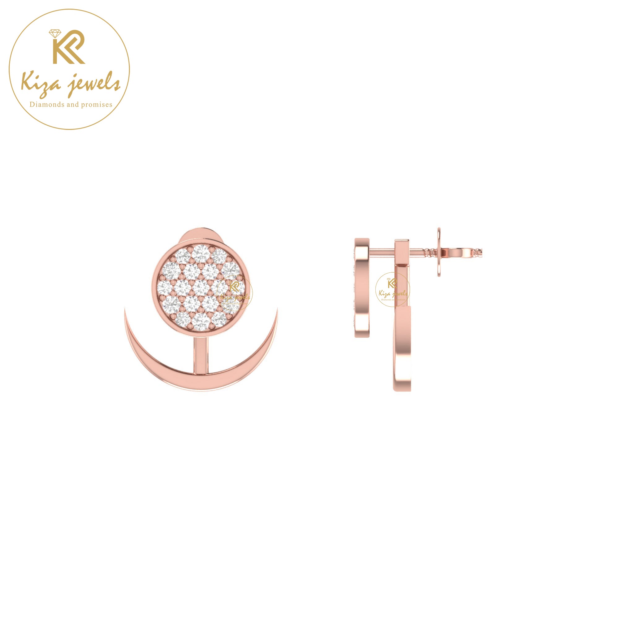 0.19 TDW Round Cut Diamond Women's Stud Earring