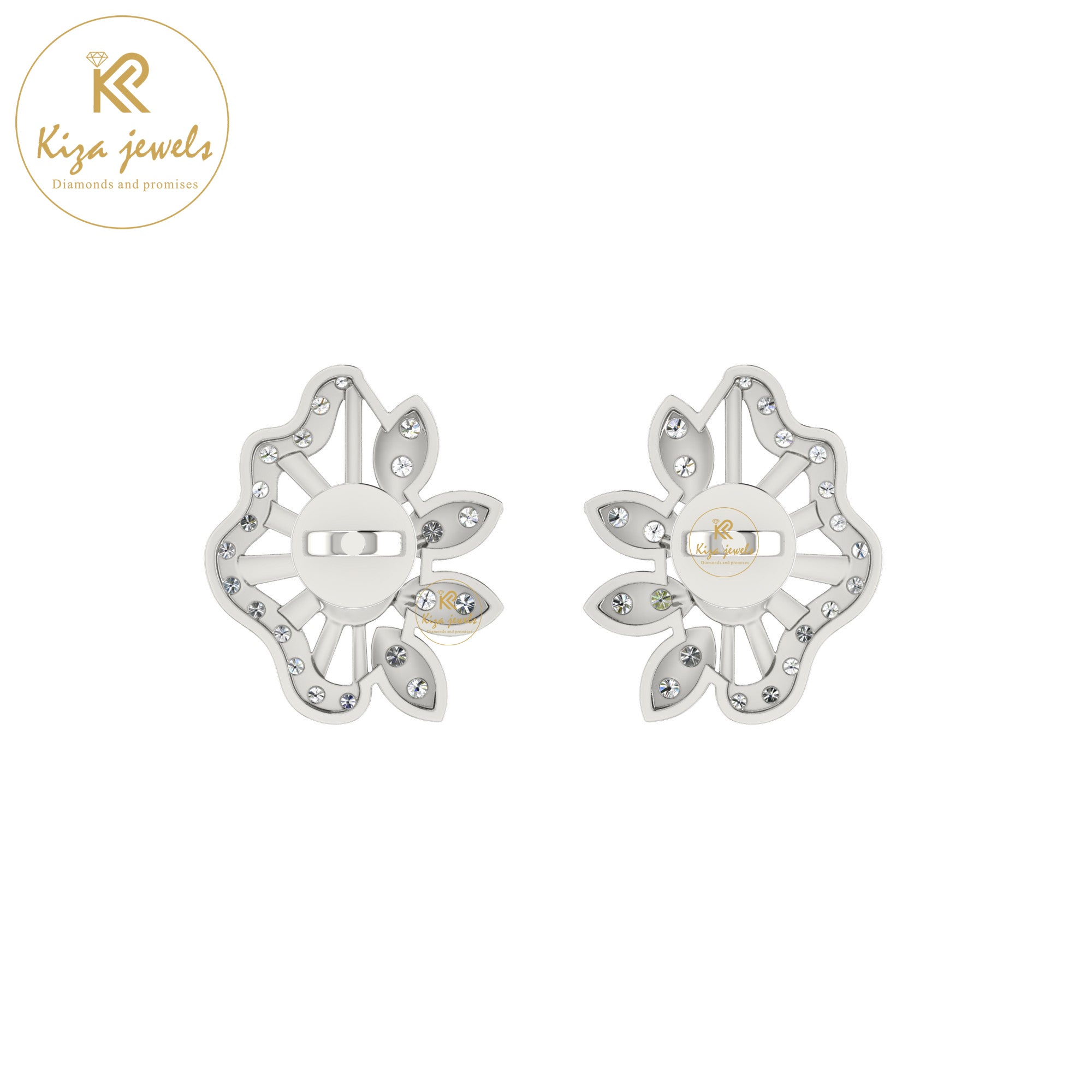 0.58 TDW Round Cut Diamond Women's Stud Earring