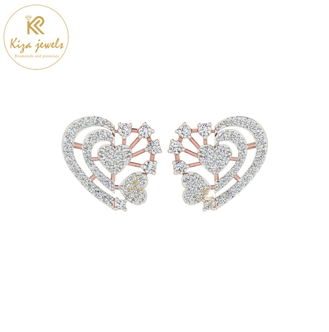 0.77 TDW Round Cut Diamond Women's Stud Earring