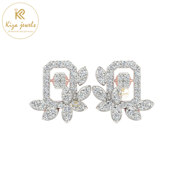 0.69 TDW Round Cut Diamond Women's Stud Earring