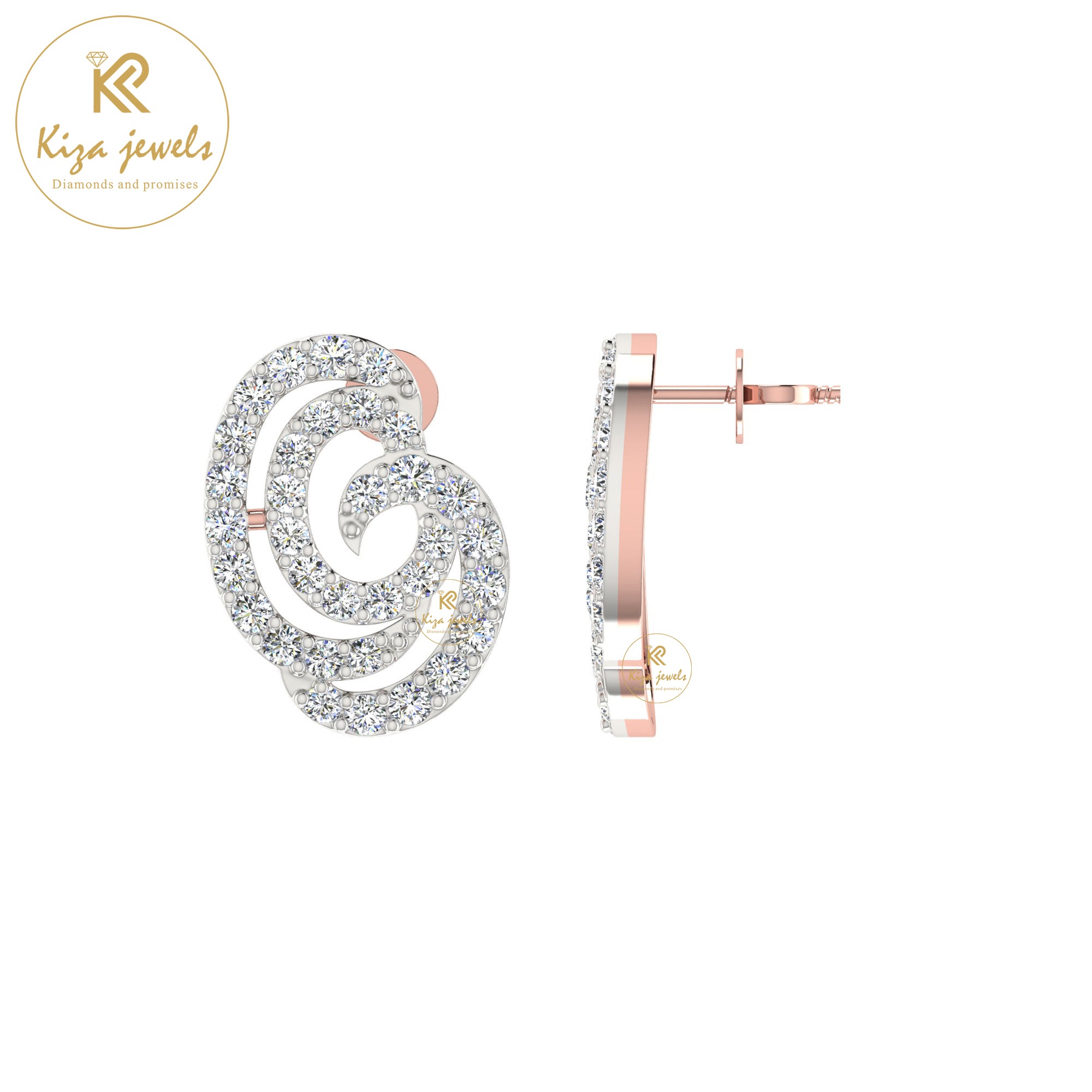 0.80 TDW Round Cut Diamond Women's Stud Earring