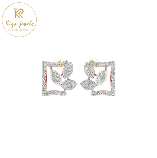 0.57 TDW Round Cut Diamond Women's Stud Earring