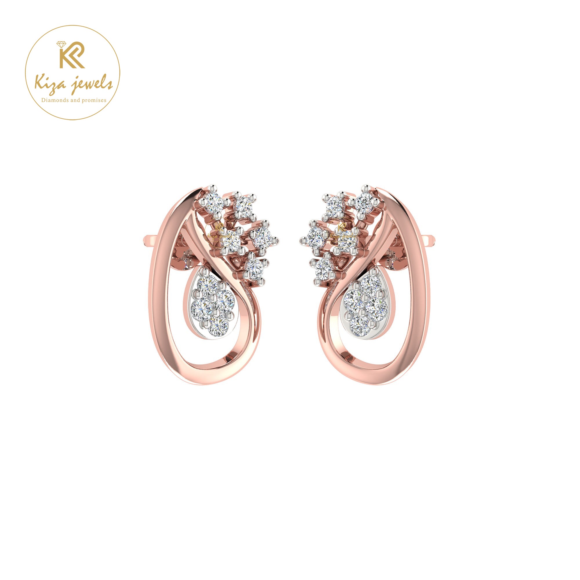0.16 TDW Round Cut Diamond Women's Stud Earring