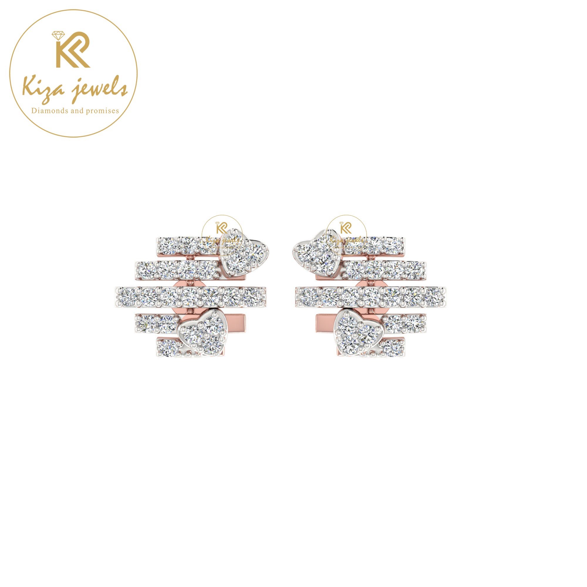 0.61 TDW Round Cut Diamond Women's Stud Earring