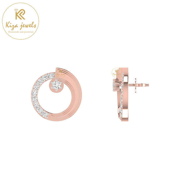 0.21 TDW Round Cut Diamond Women's Stud Earring