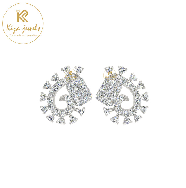 0.56 TDW Round Cut Diamond Women's Stud Earring